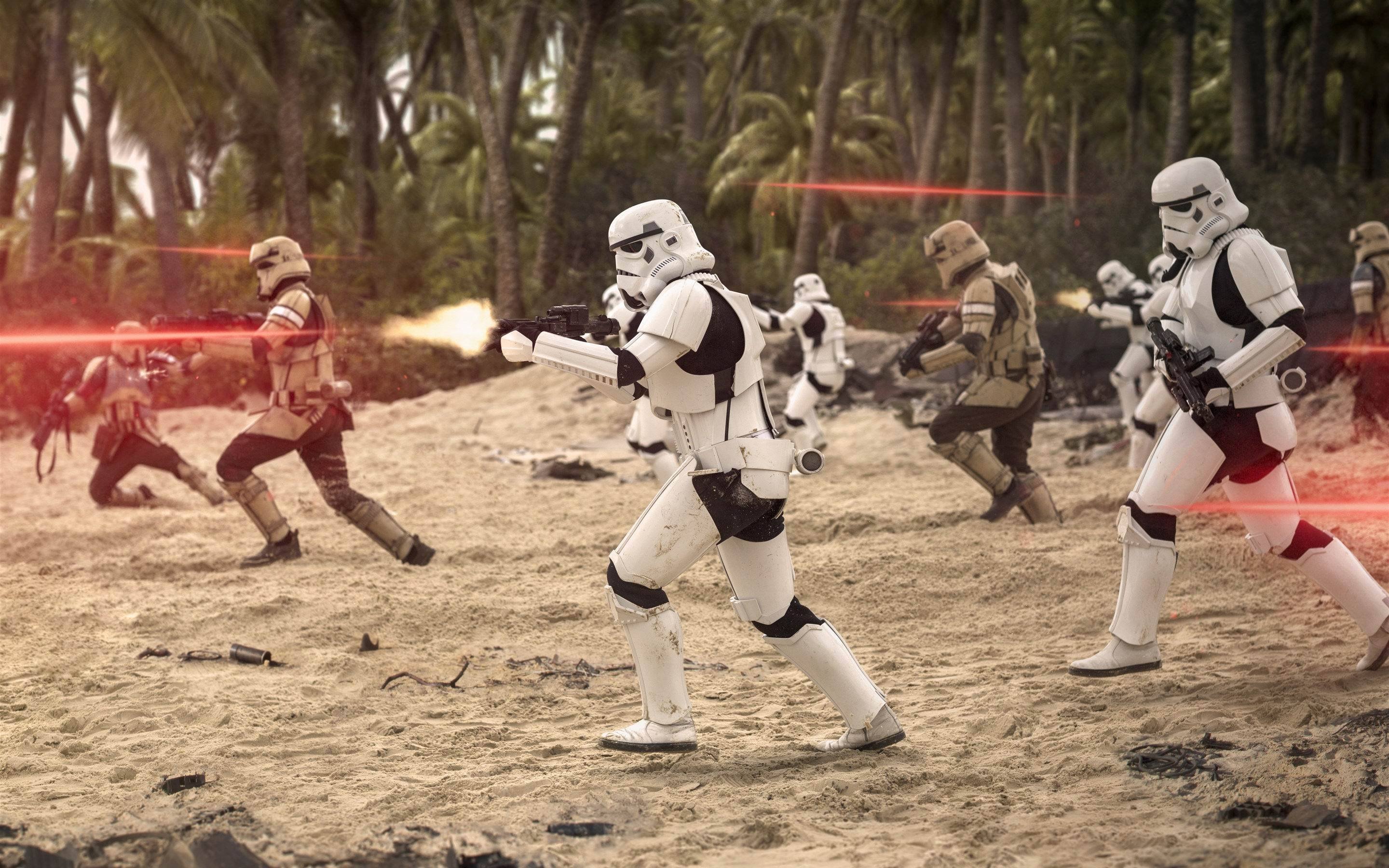 侠盗一号,机器人,战斗