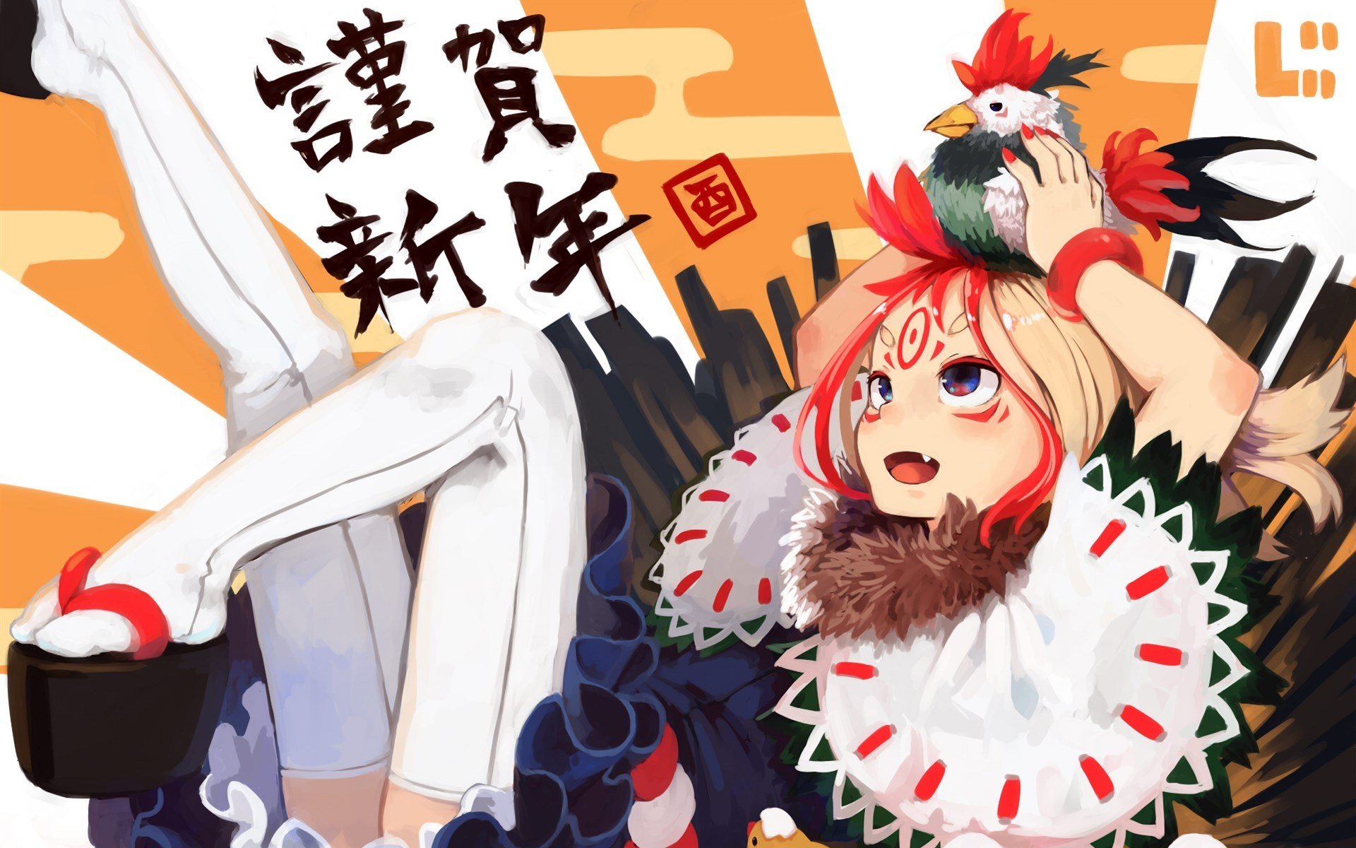 新年快乐,春节,谨贺新年,二次元