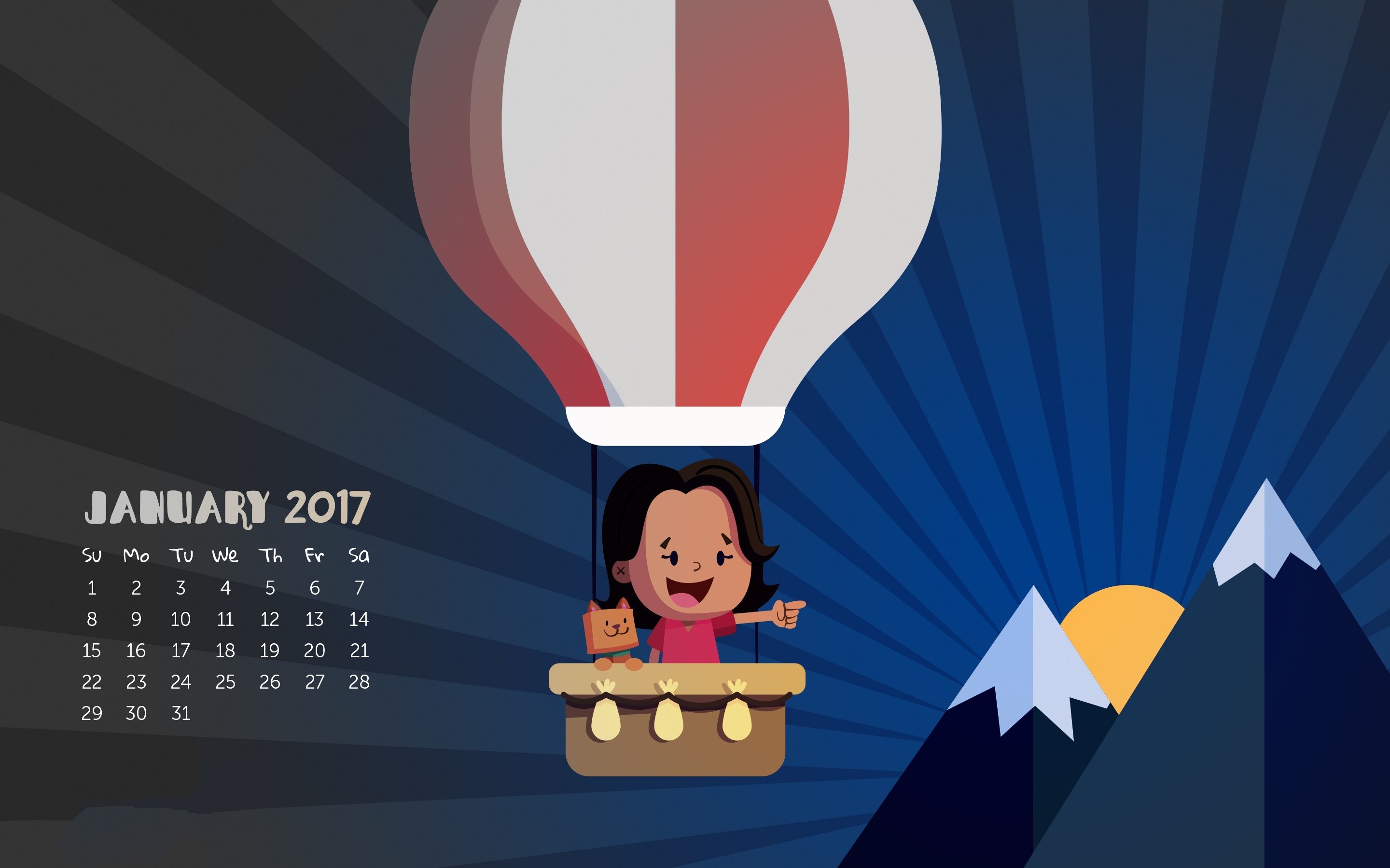 2017年1月,热气球