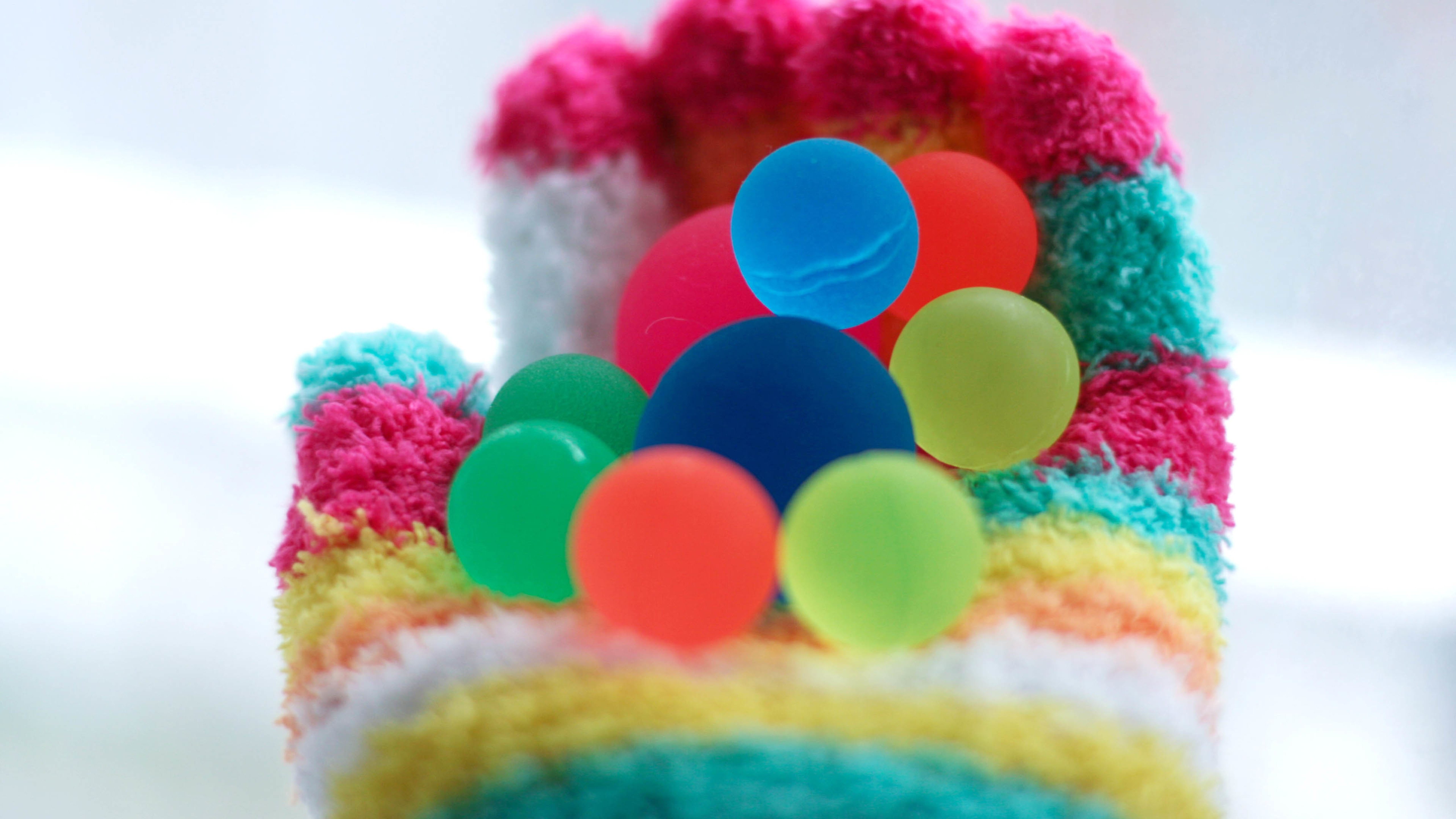 手套,橡皮球,彩色