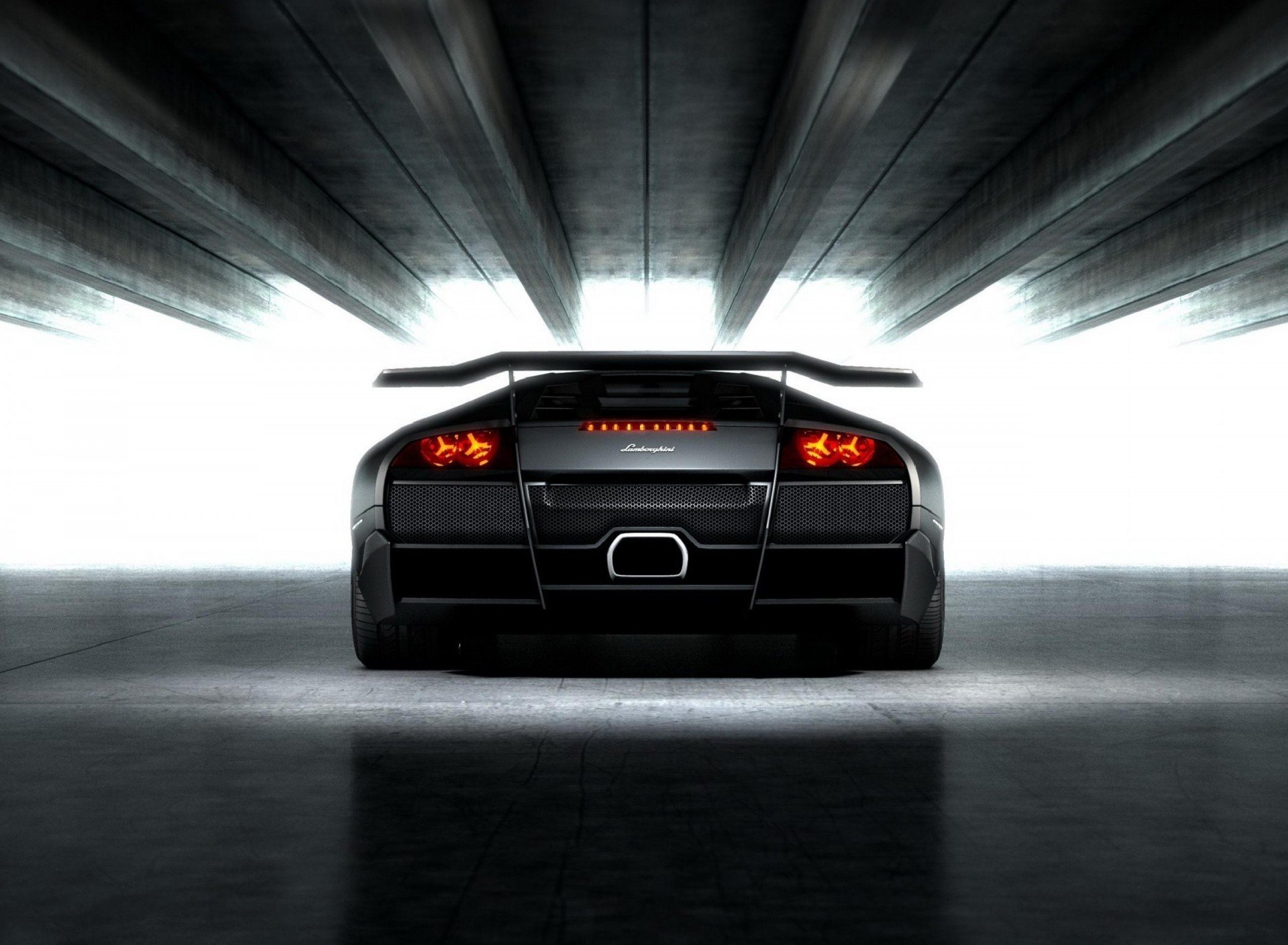 兰博基尼,黑色跑车,尾翼