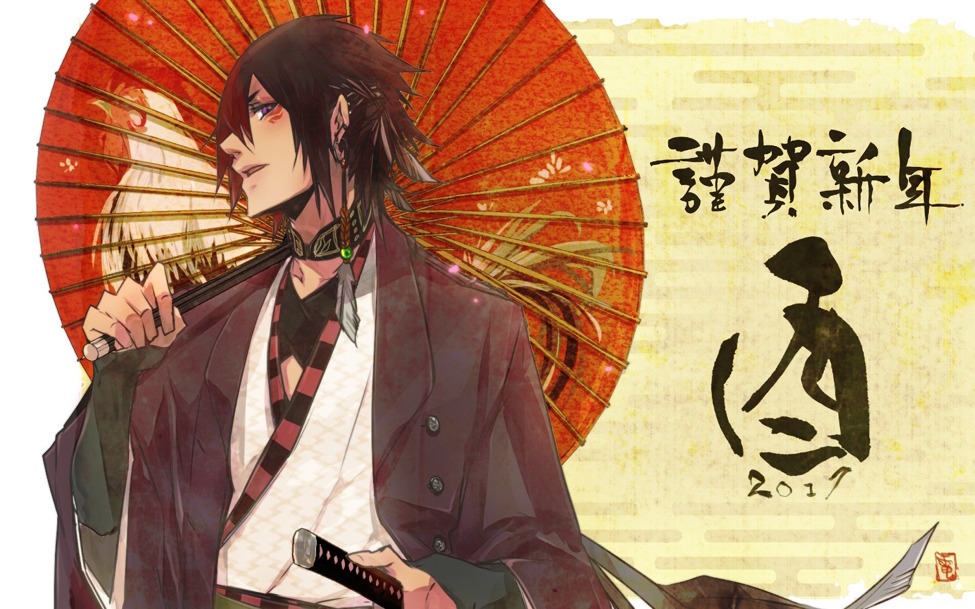 新年快乐,春节,谨贺新年,二次元