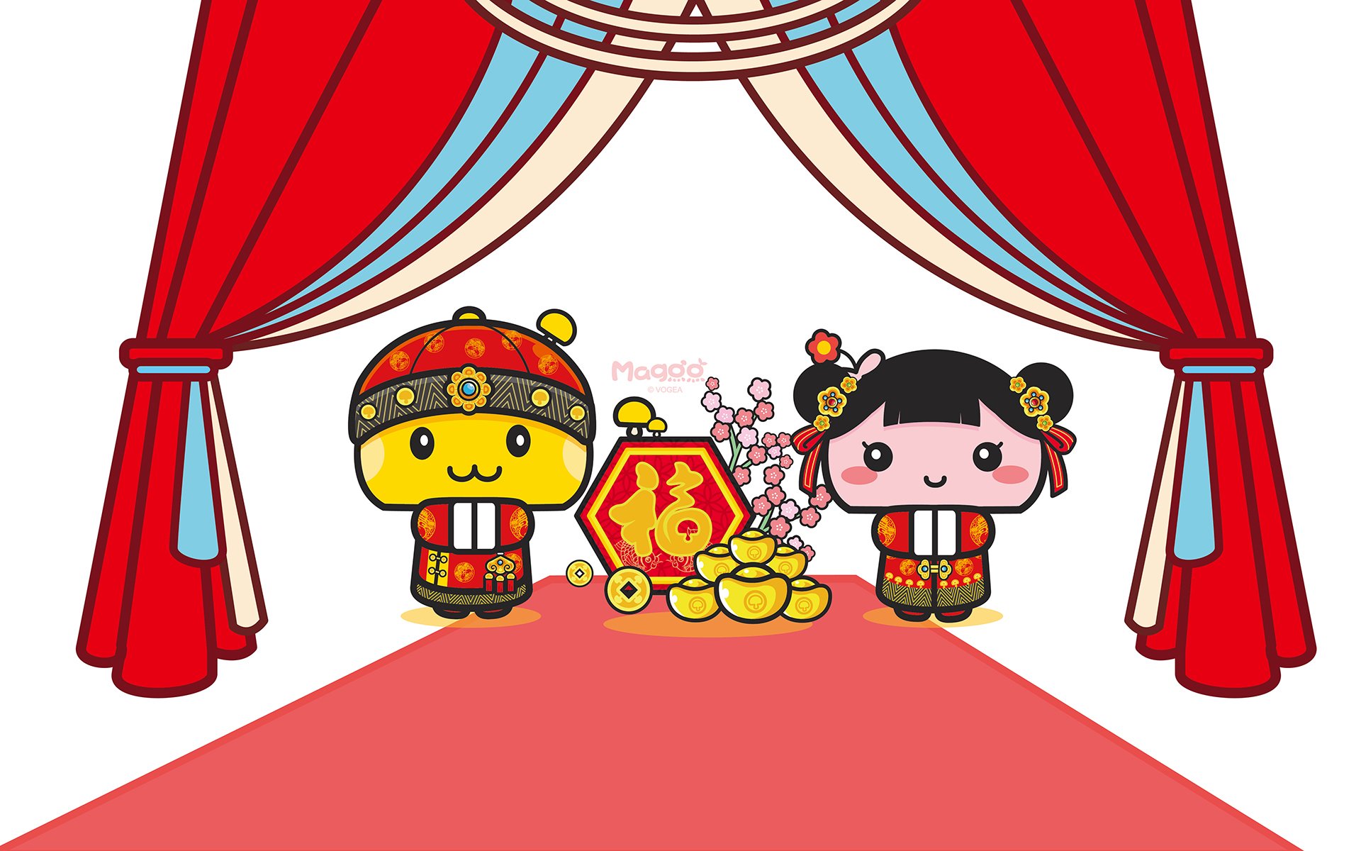 2017,新年快乐,蘑菇点点,春节