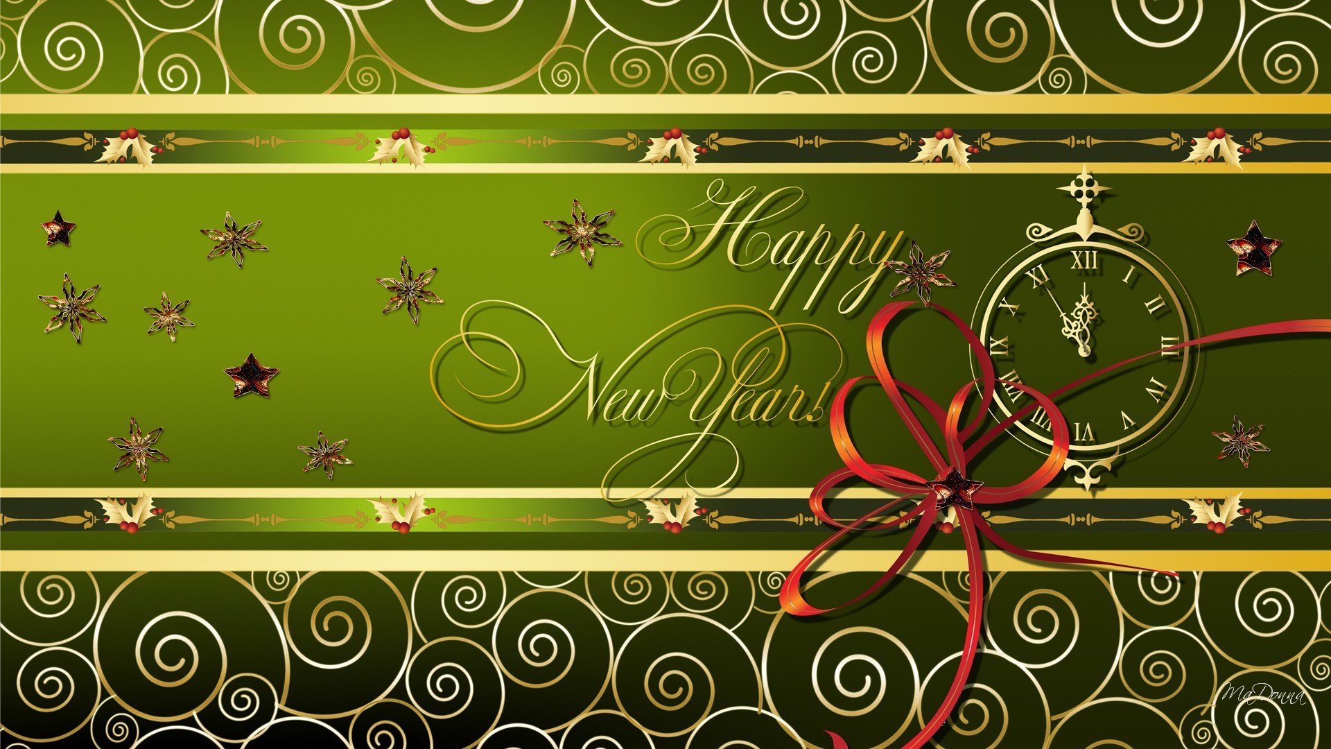 2017,新年快乐,时钟