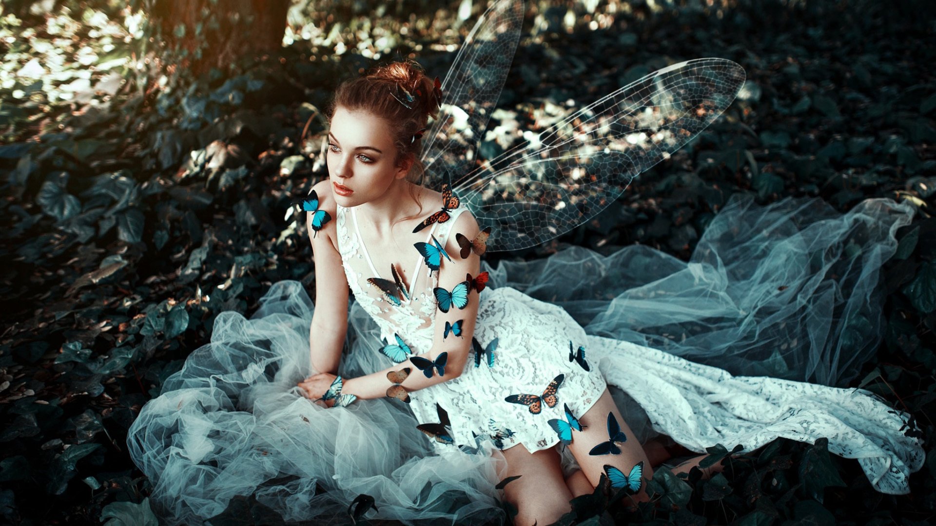 欧美女神,意境,翅膀,蝴蝶