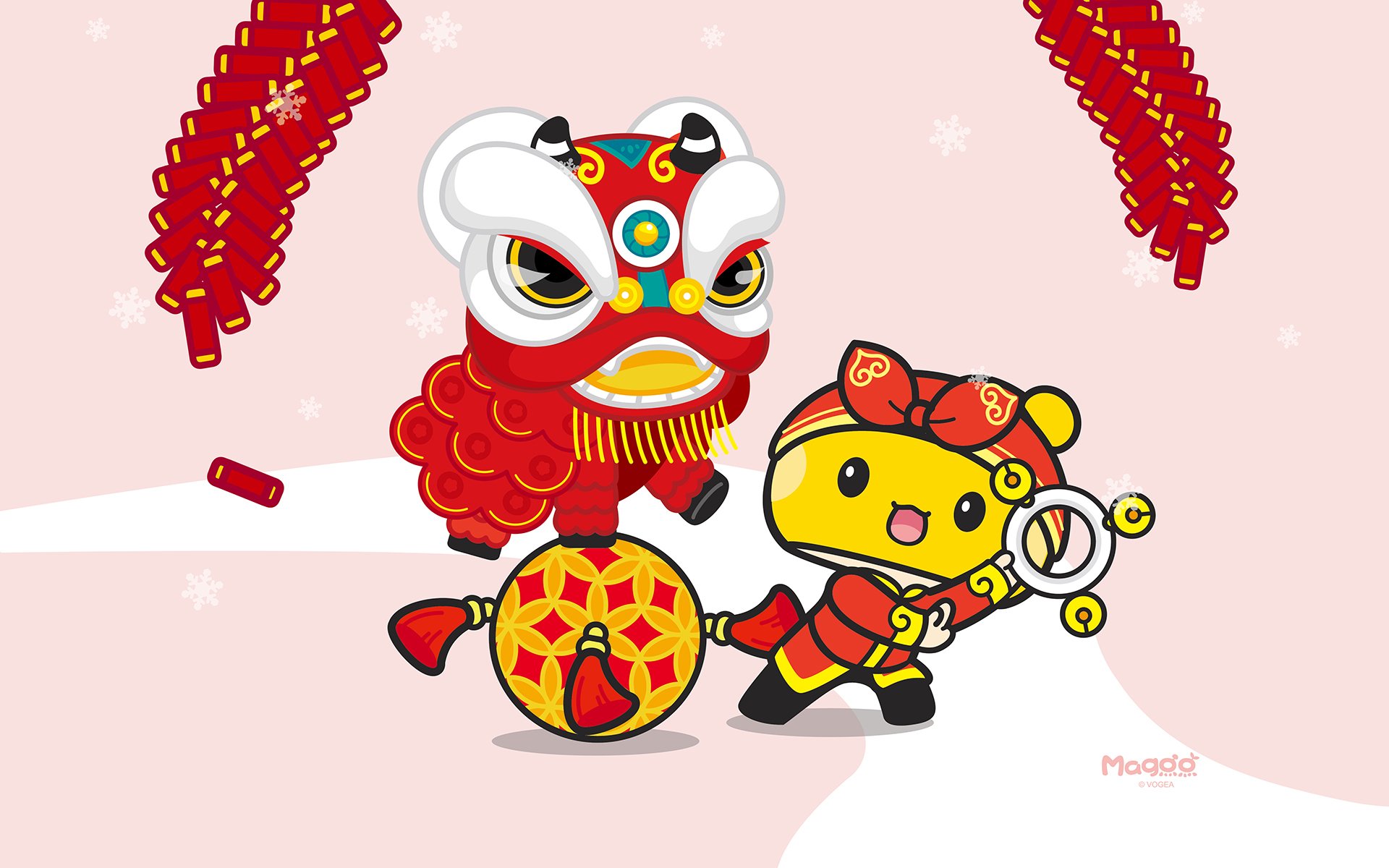 2017,新年快乐,蘑菇点点,春节,舞狮