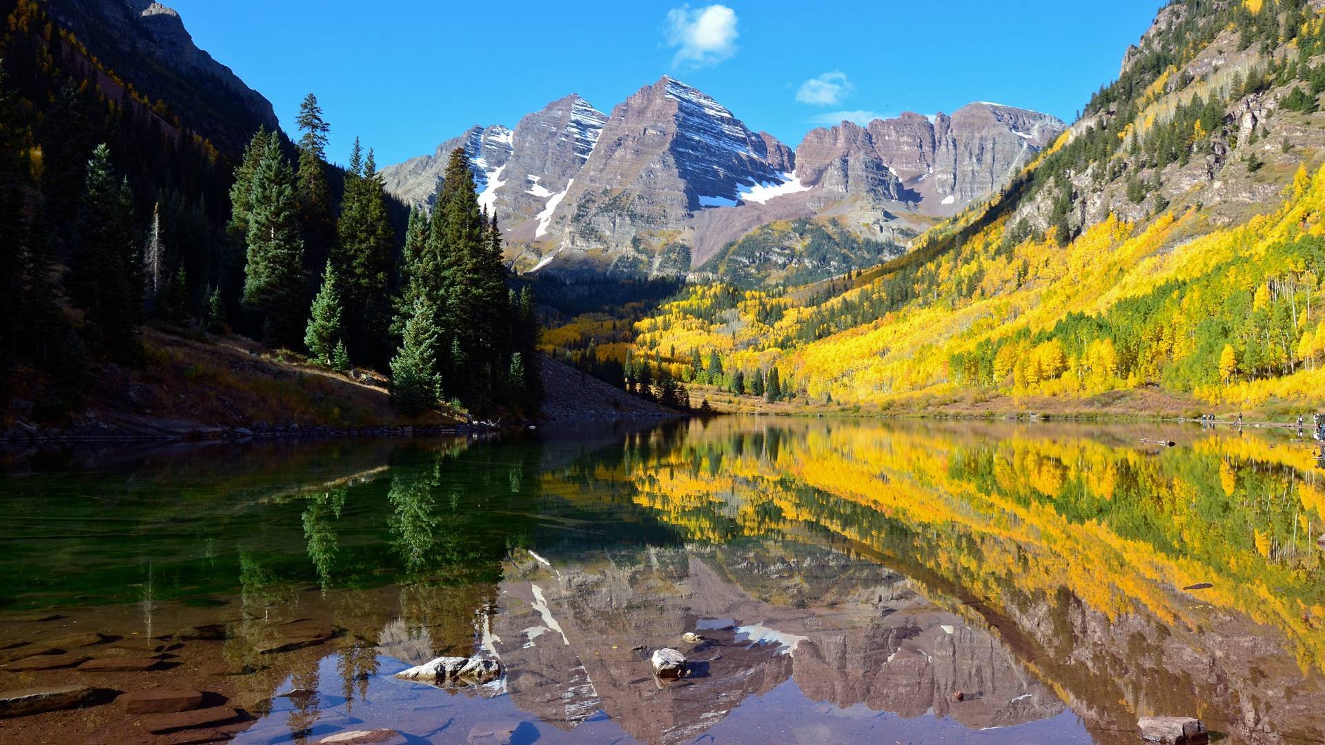 自然风光,湖水,森林