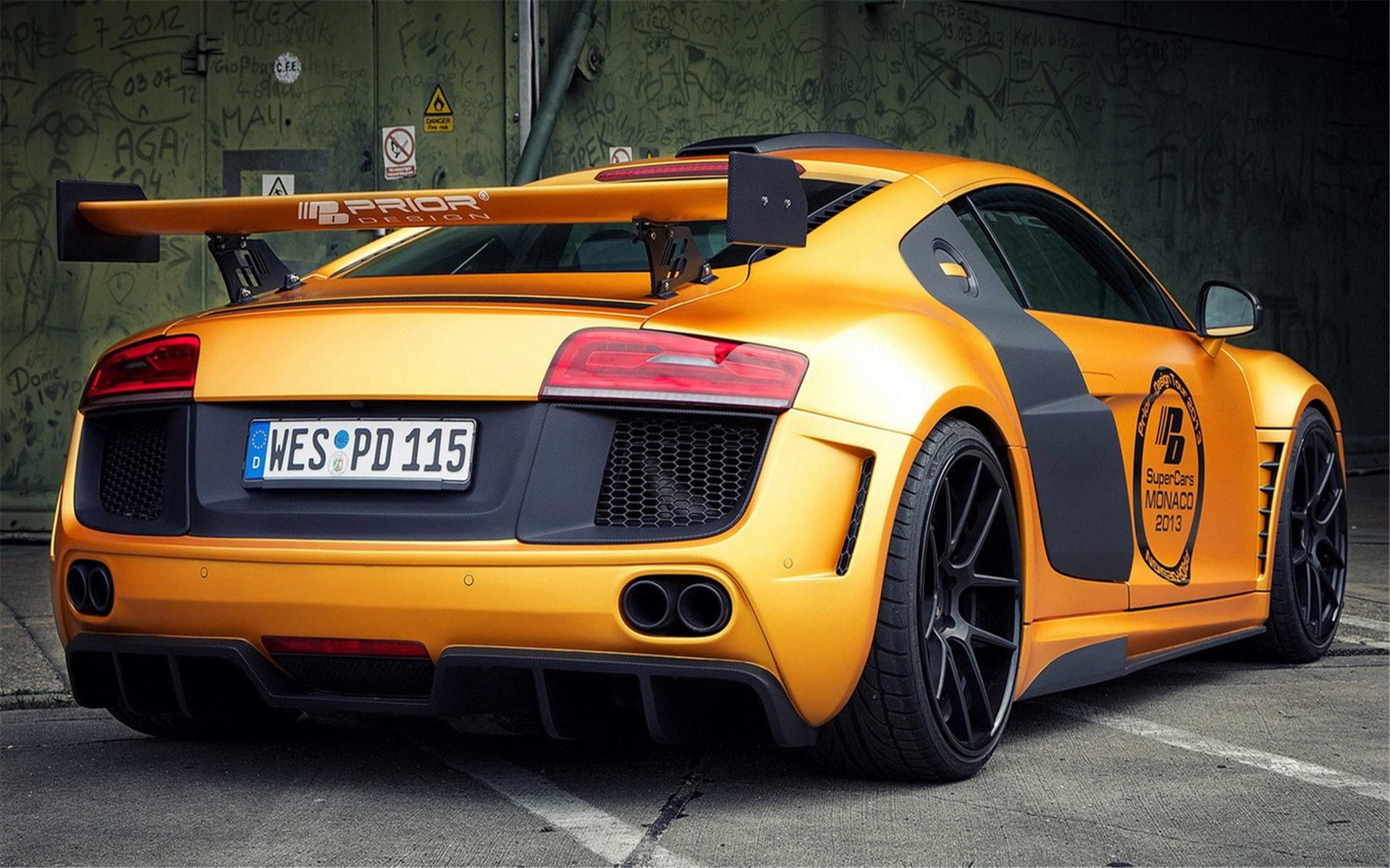 奥迪,R8赛车版,GT8508,橘黄色跑车