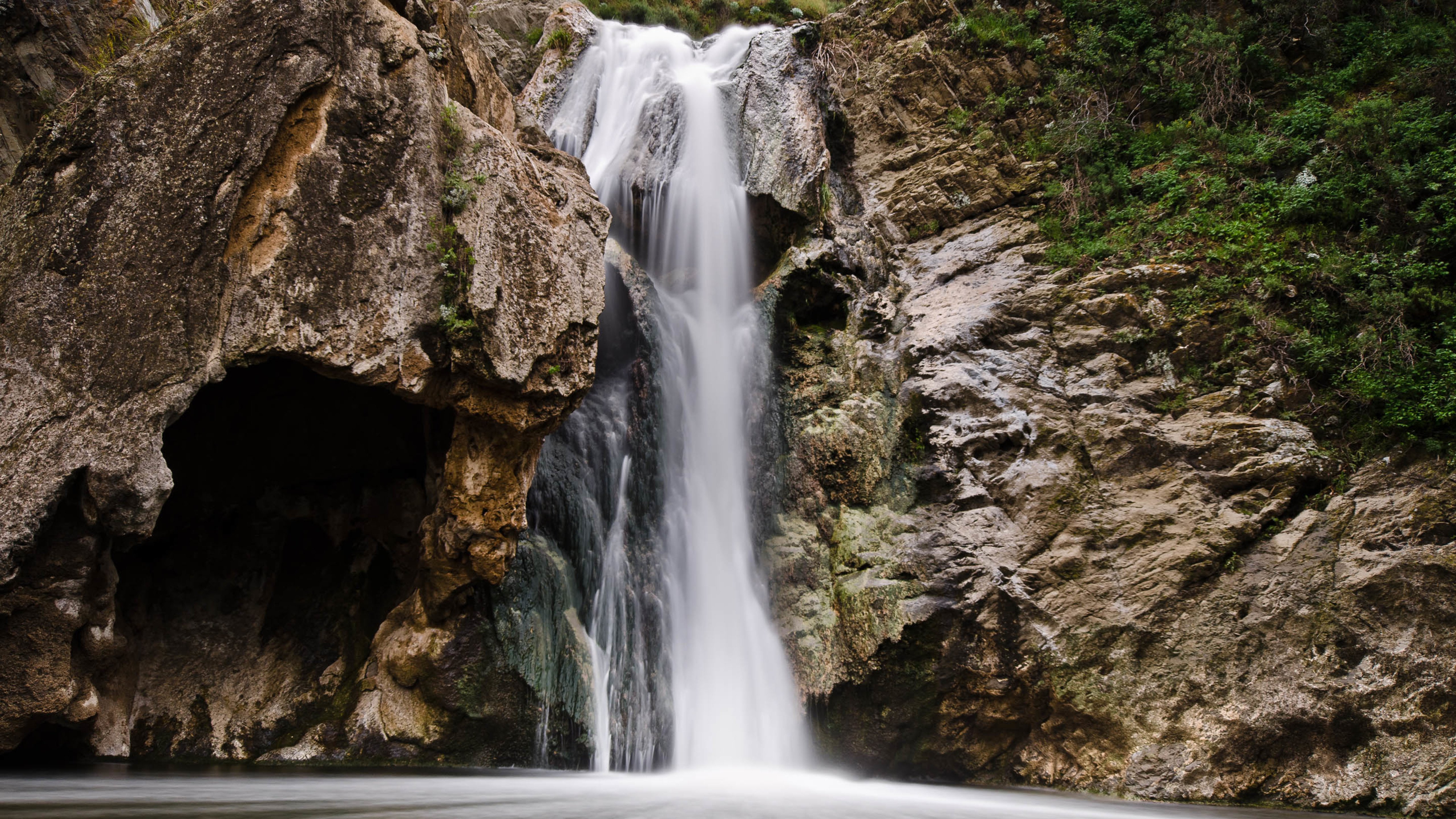 风景,瀑布,山涧