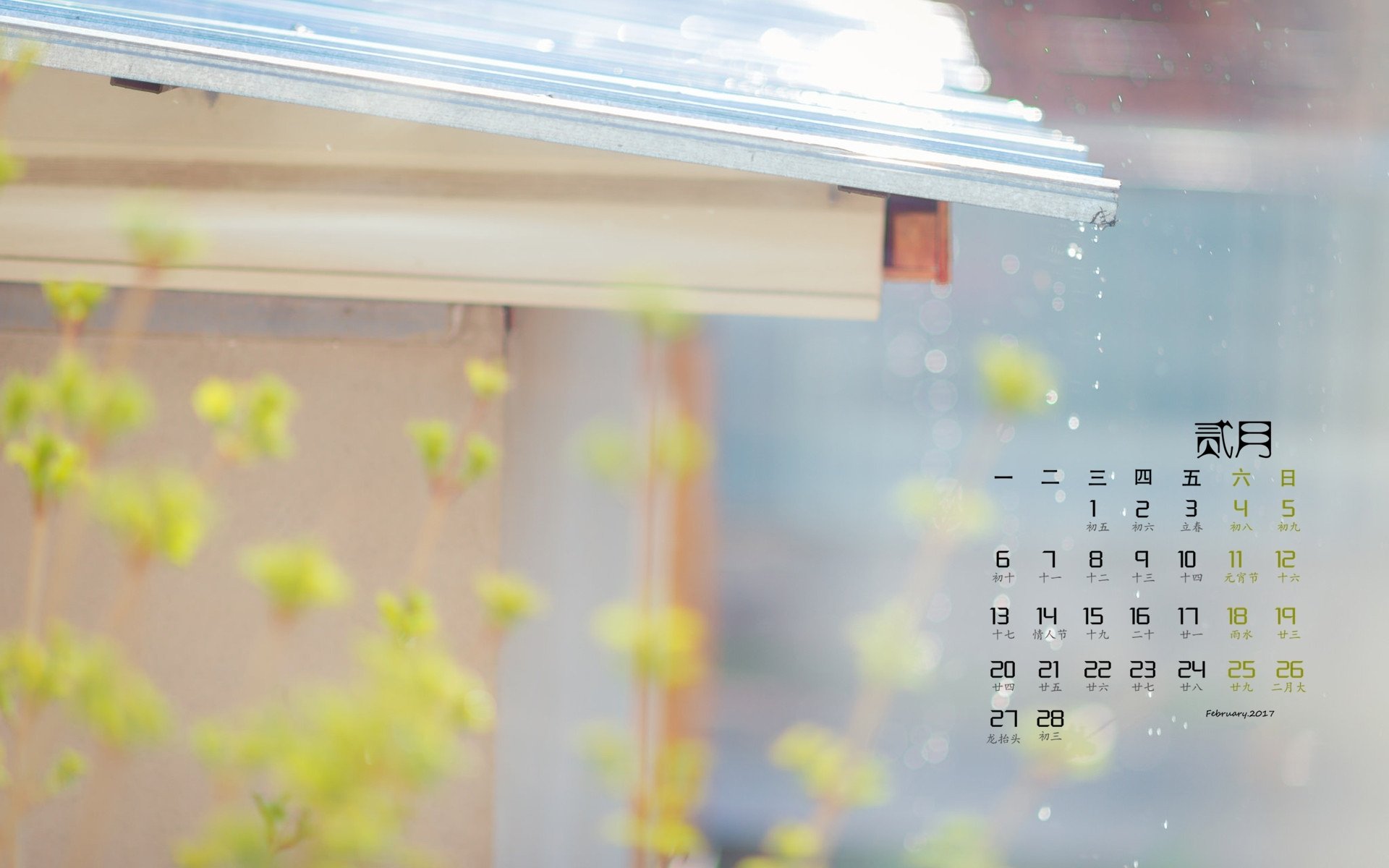 2月,小清新,水滴