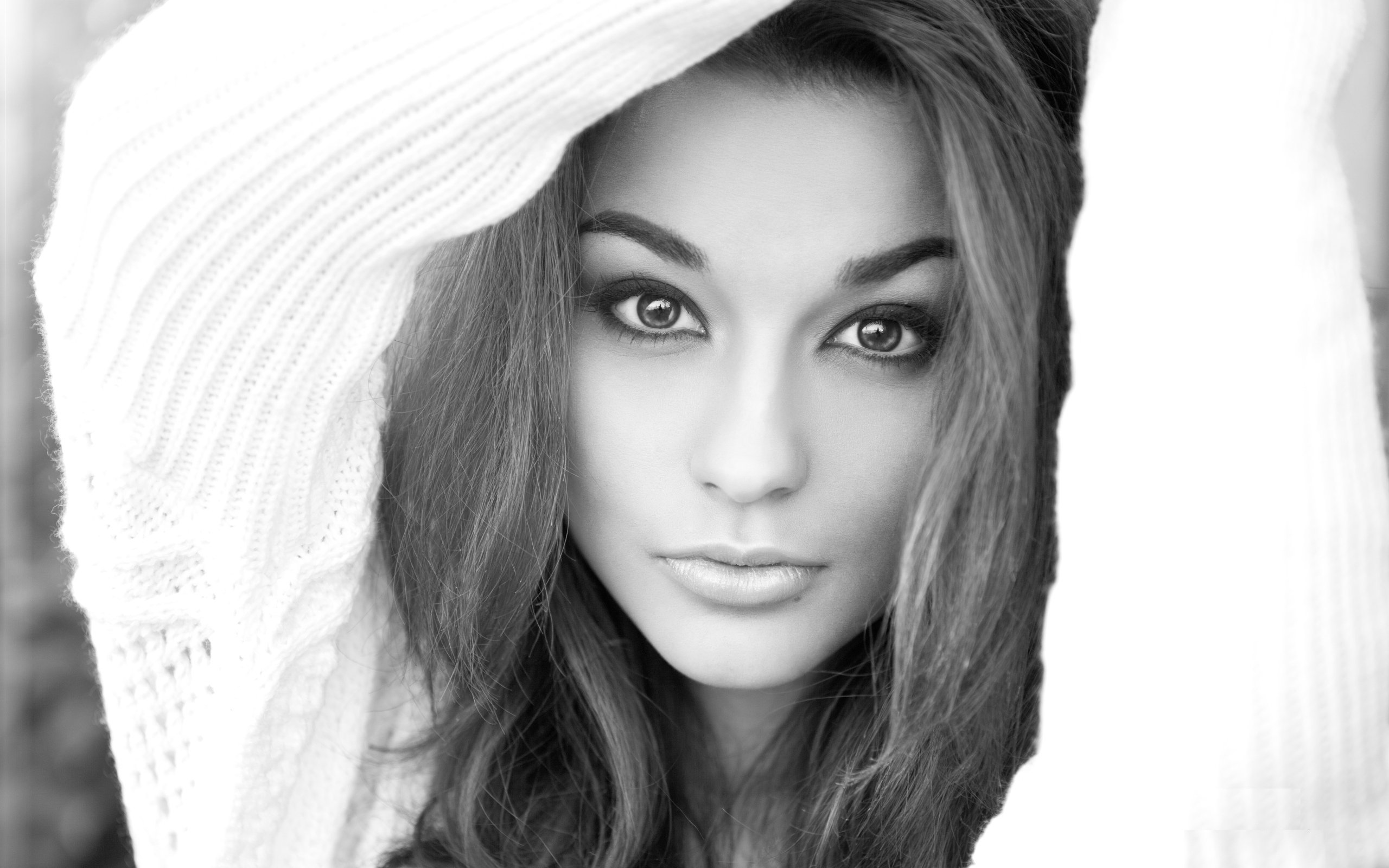 欧美女神,黑白风格