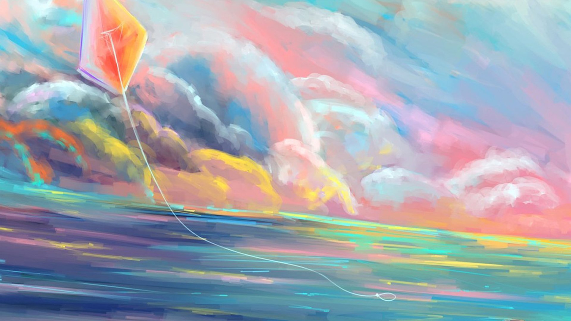 手绘,风筝,色彩