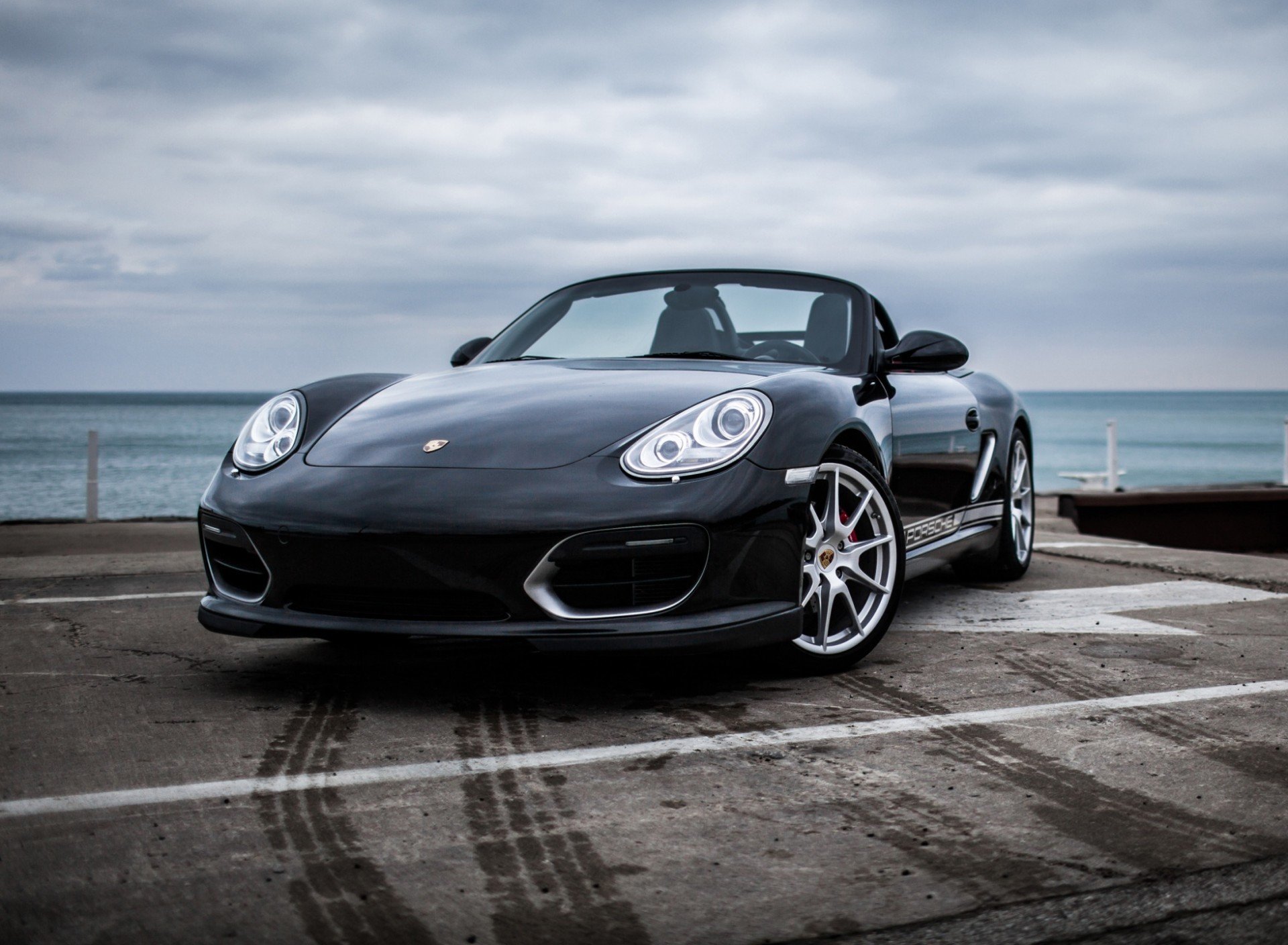 保时捷,黑色跑车