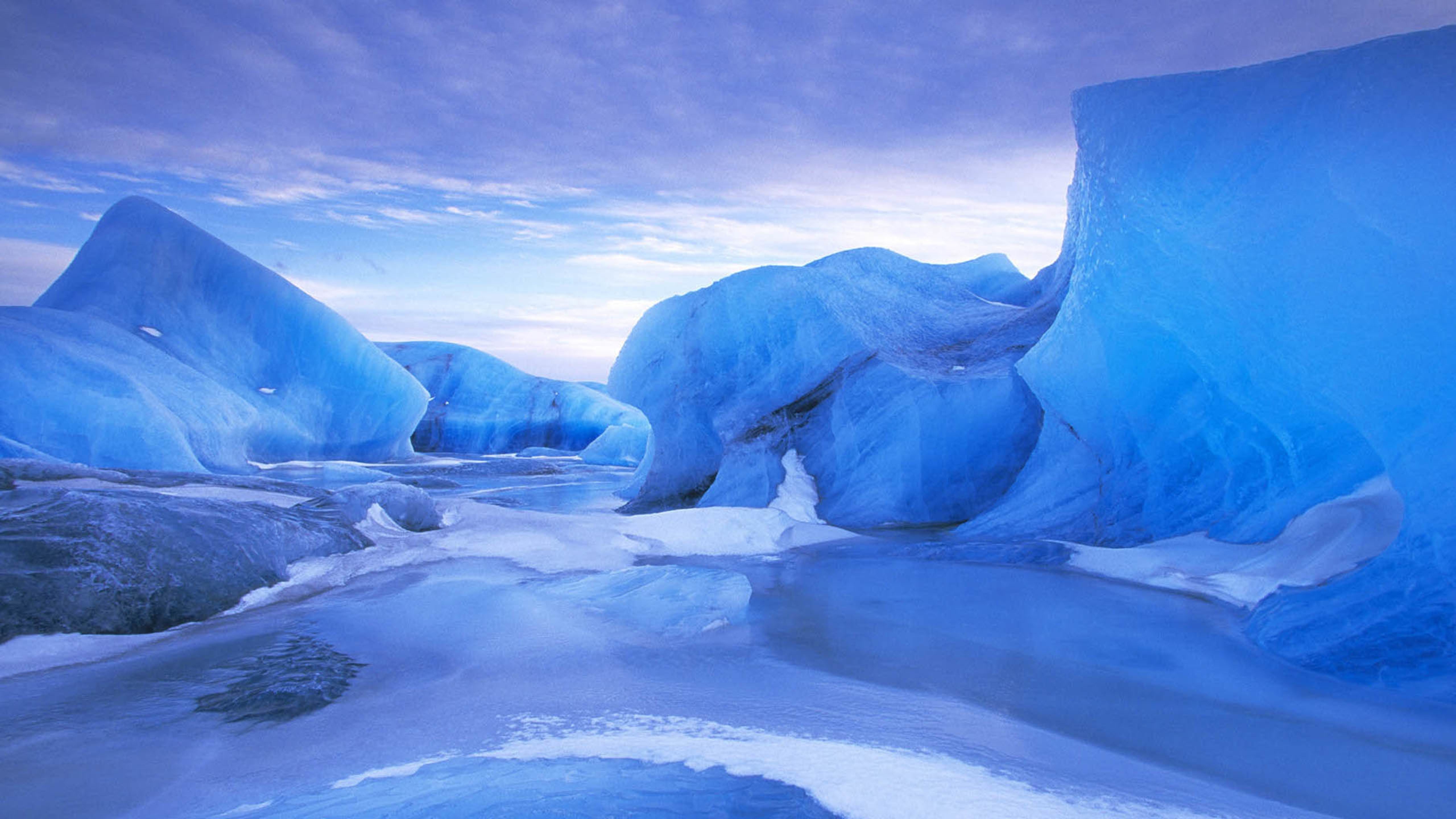 冰川,蓝色