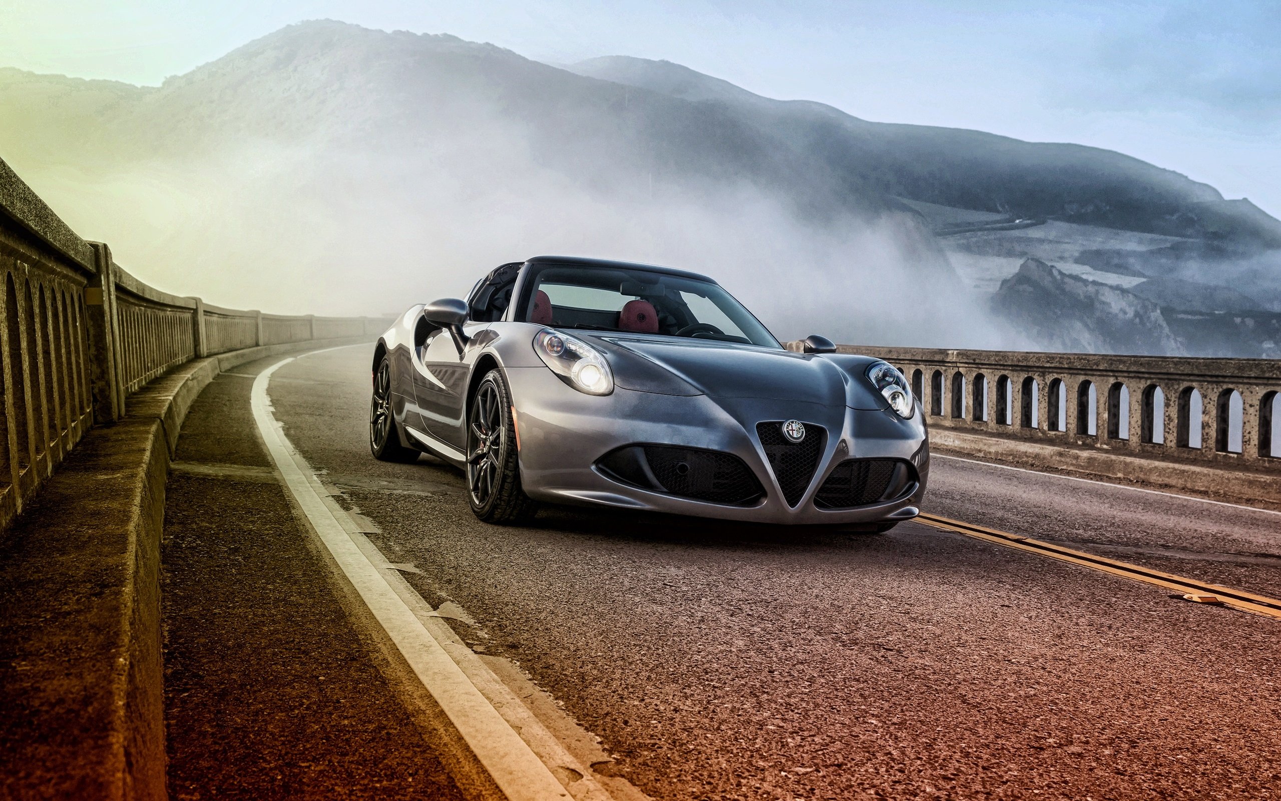 阿尔法罗密欧,4C,灰色跑车