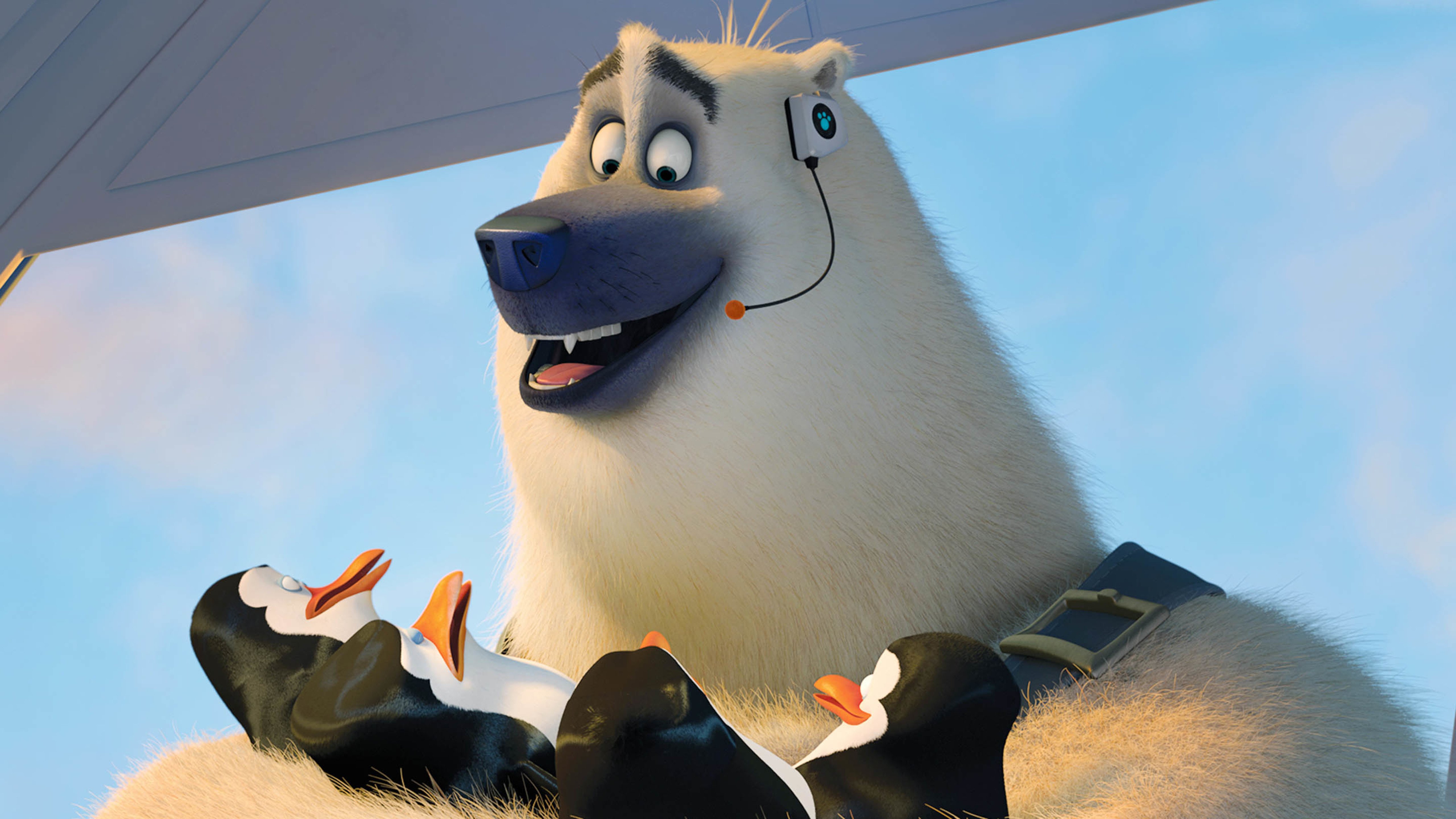 卡通,北极熊,企鹅