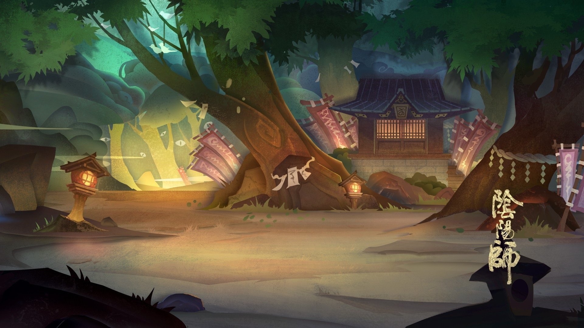 手游世界,阴阳师,游戏场景