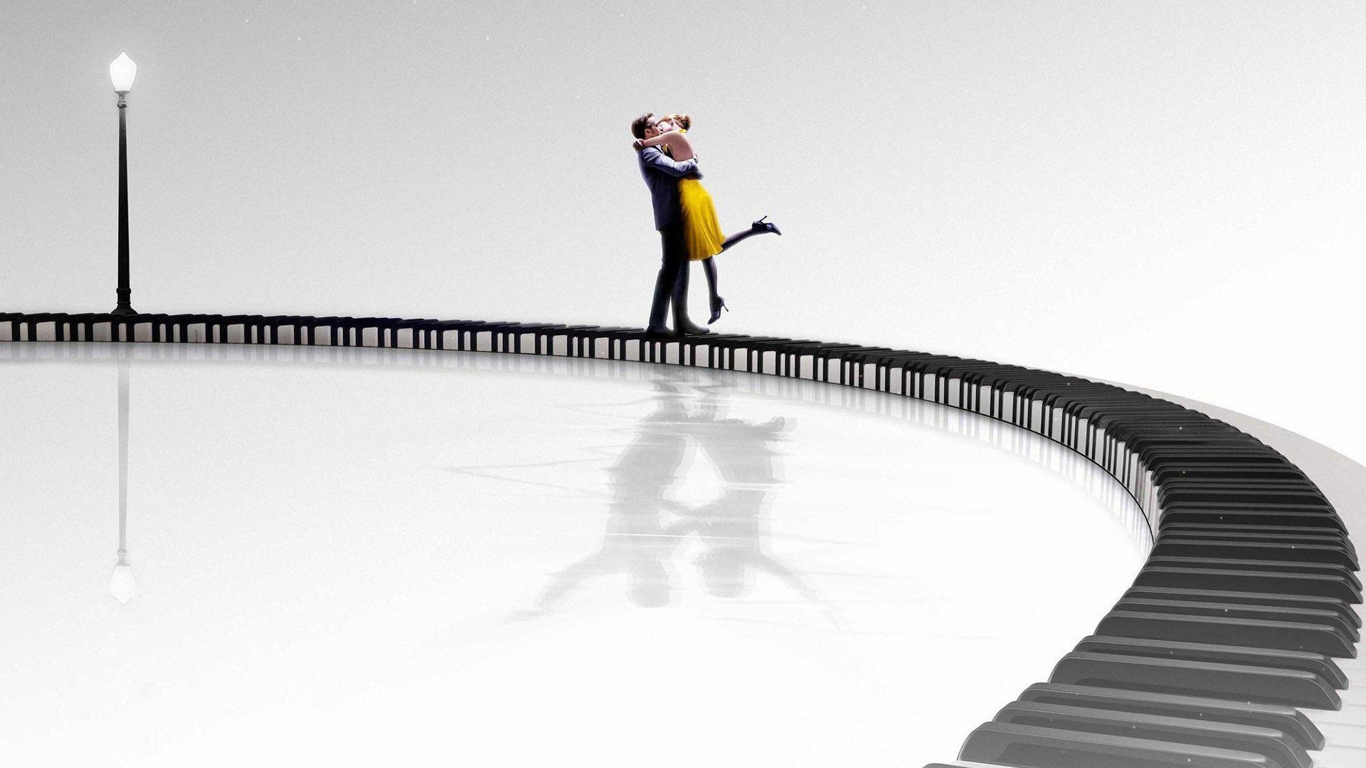 唯美温馨,情侣,亲吻,琴键