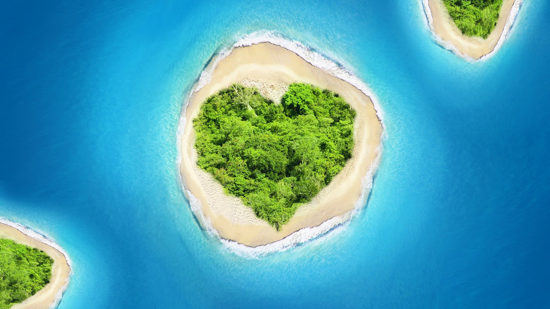 海洋天堂,心形海岛