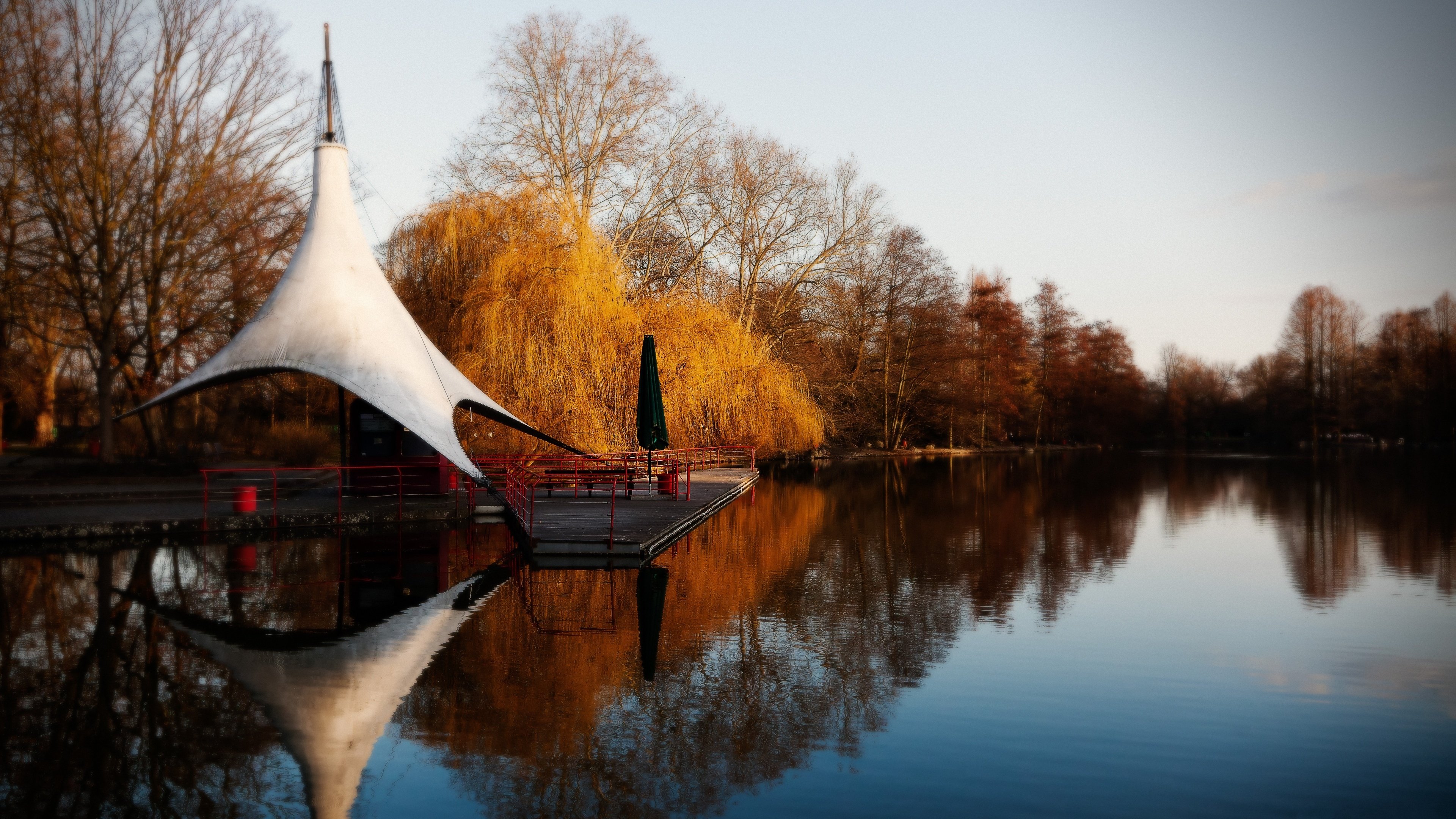 秋天,湖水,寂静