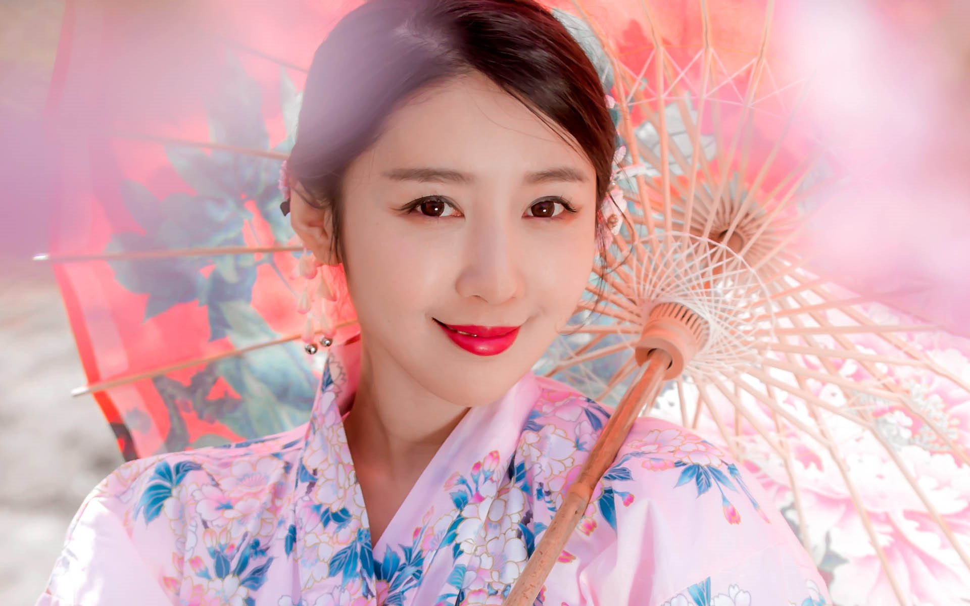 清纯,桃花,意境,唯美,和服