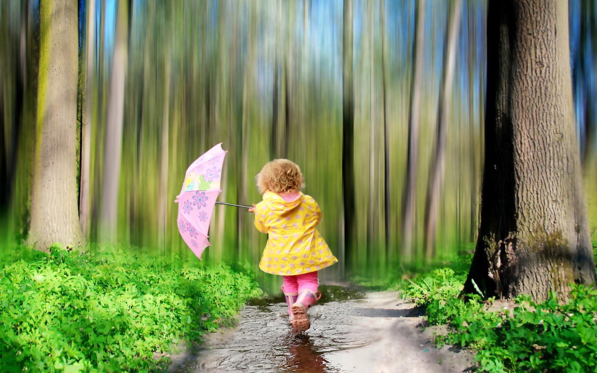 小孩,欧美,雨伞