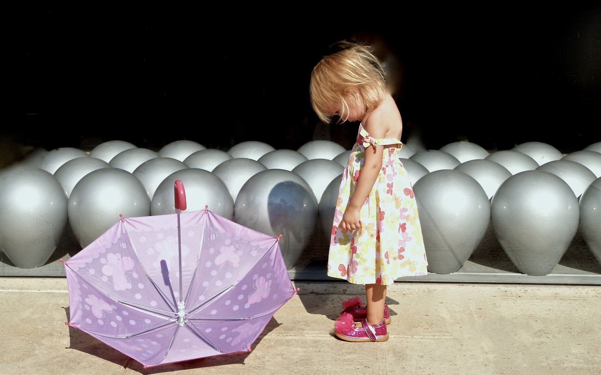 小孩,沮丧,雨伞