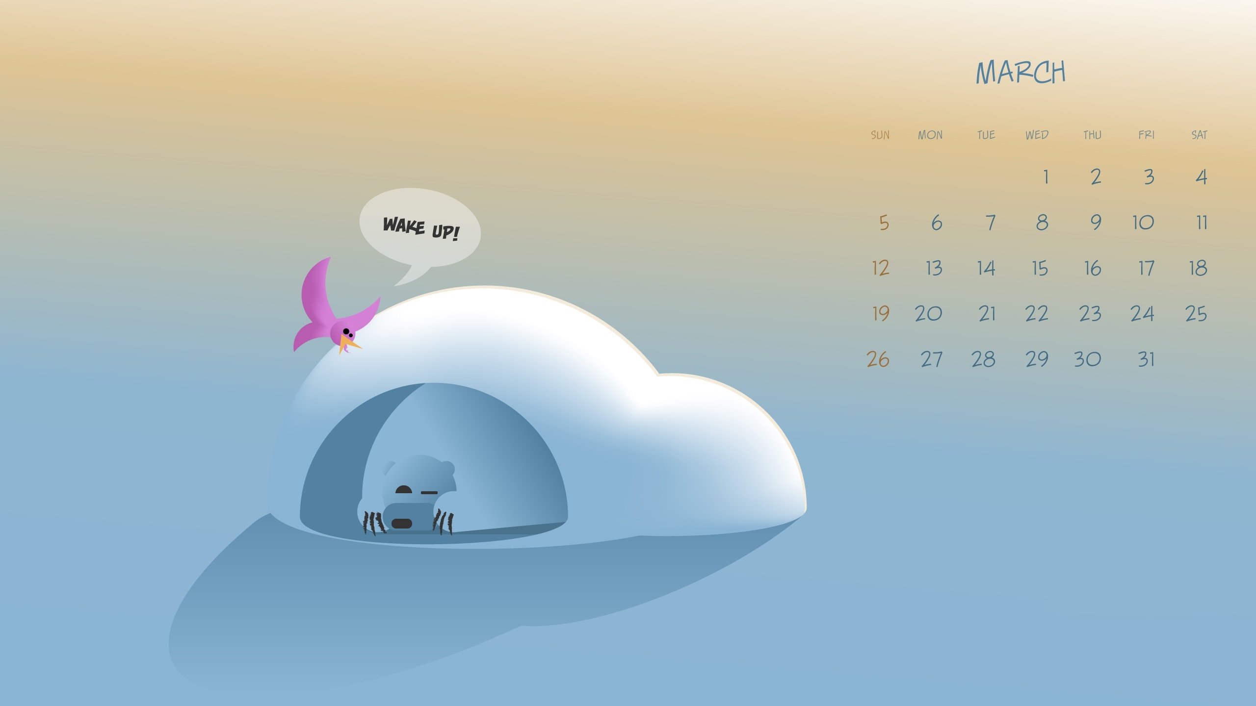 2017年3月,北极熊