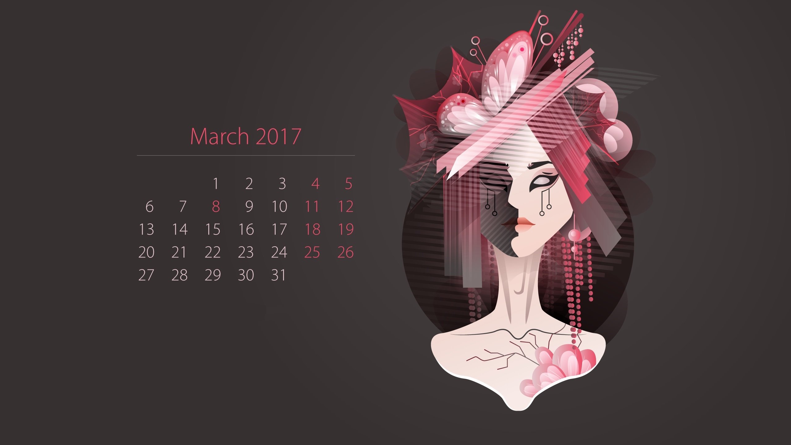 2017年3月,手绘女孩