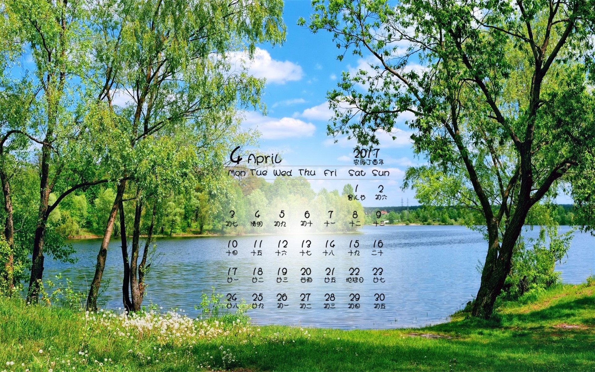 2017年4月,春天,绿色植物