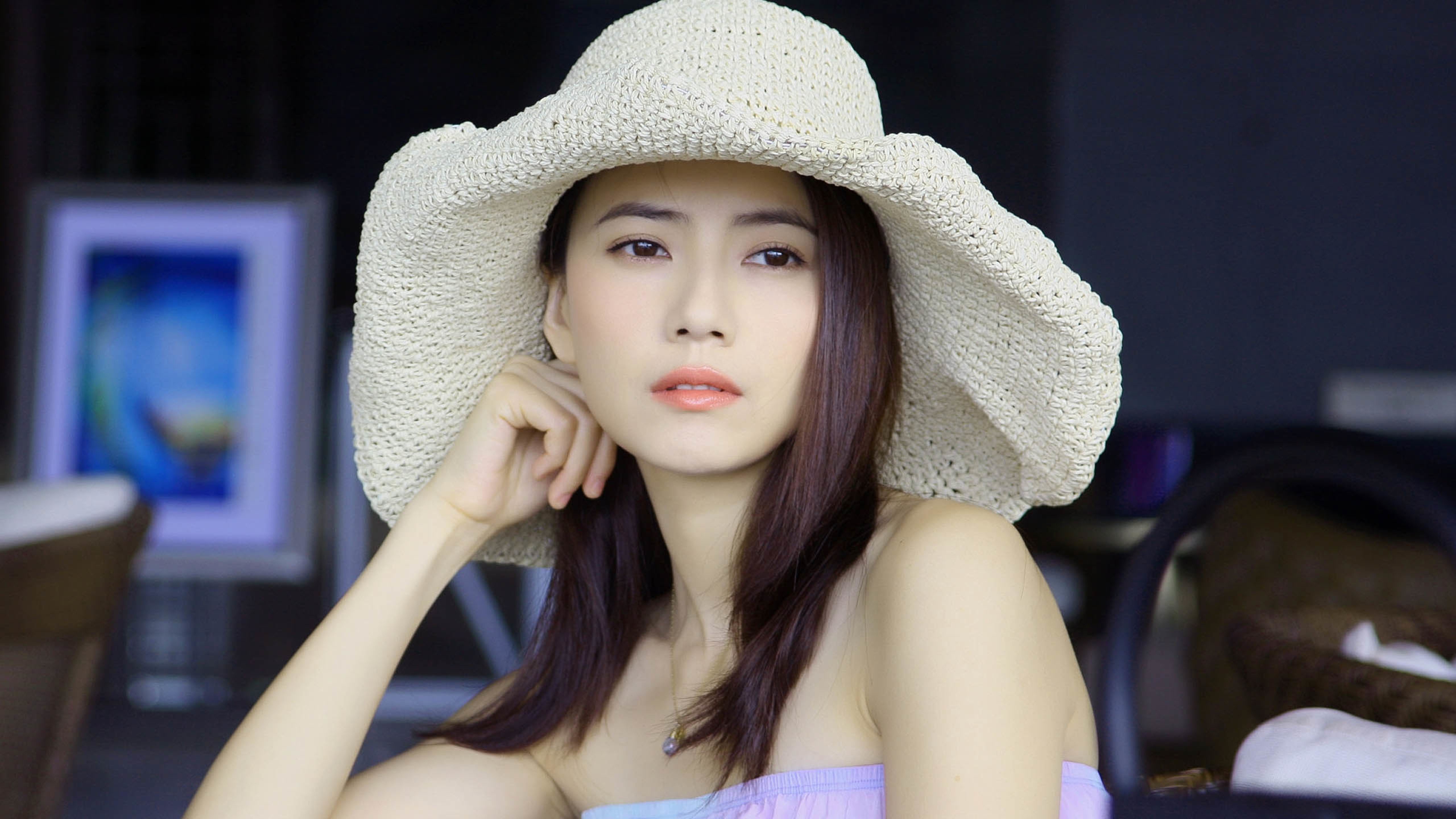 阳光女孩,太阳帽