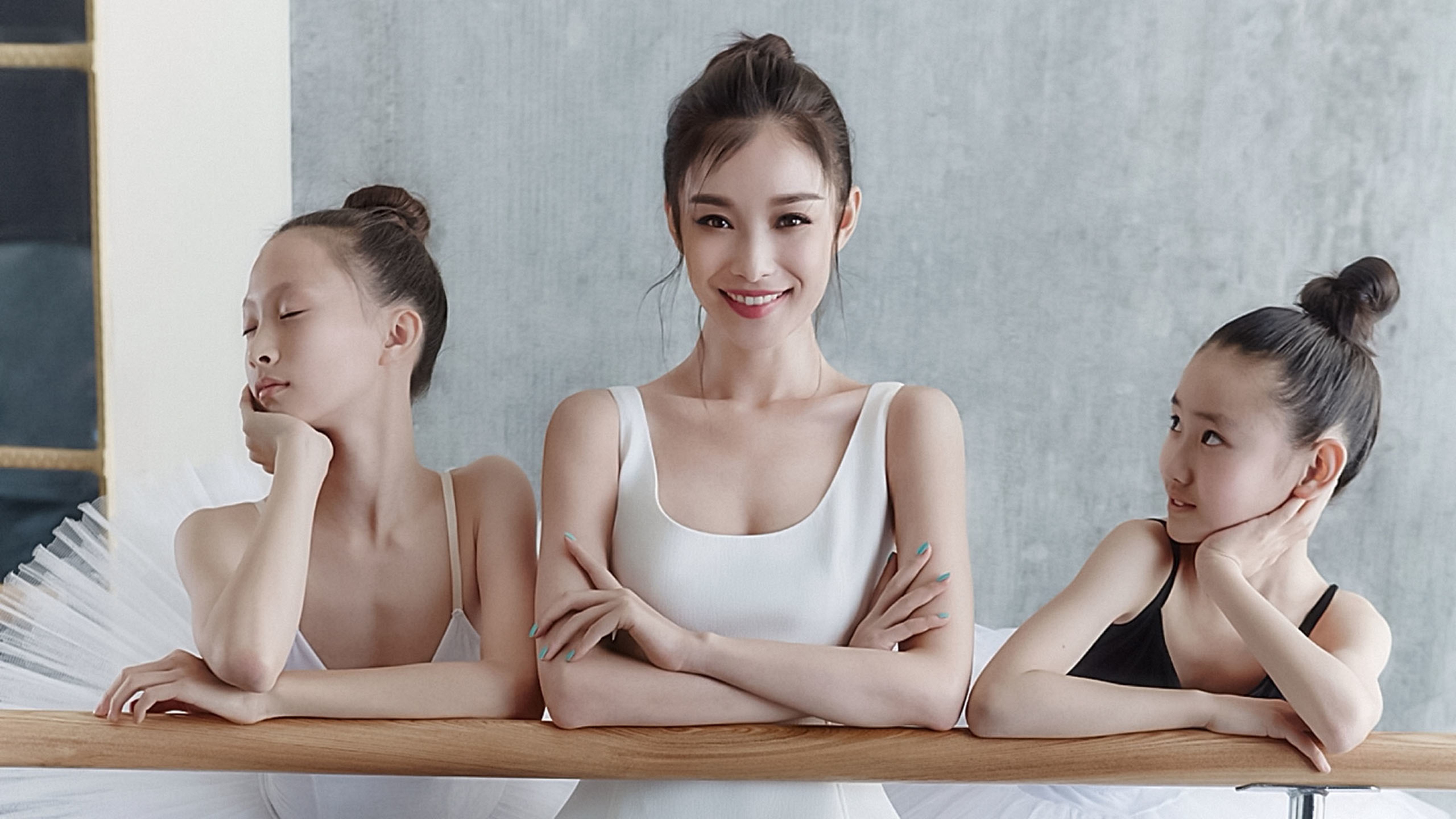 美女,小女孩,舞蹈服