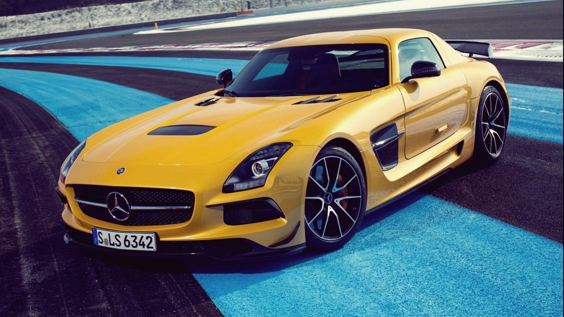 奔驰,黄色跑车