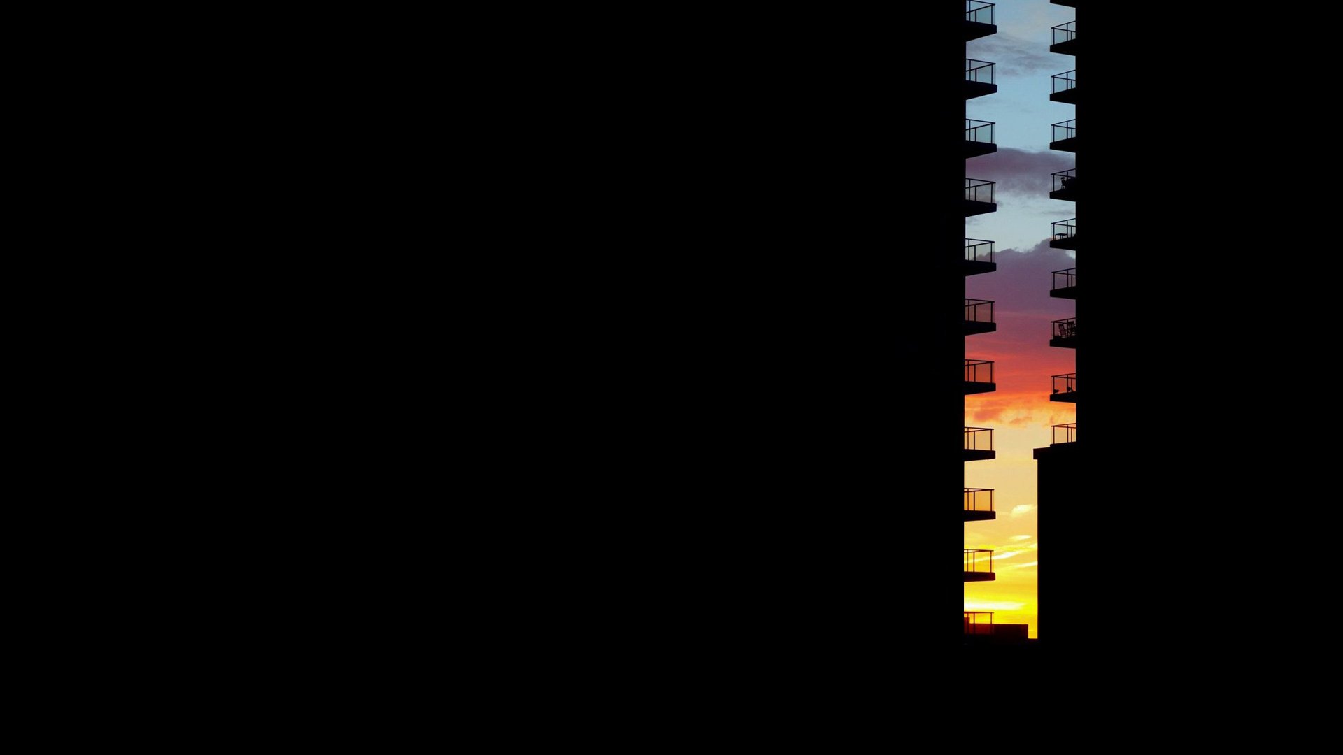 趣味,高楼间隙,夕阳