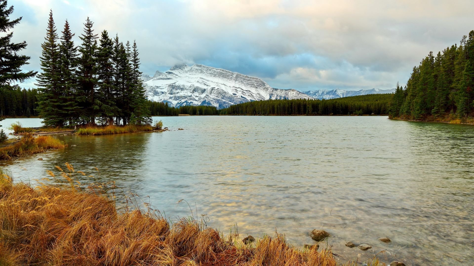 自然风光,加拿大双杰克湖