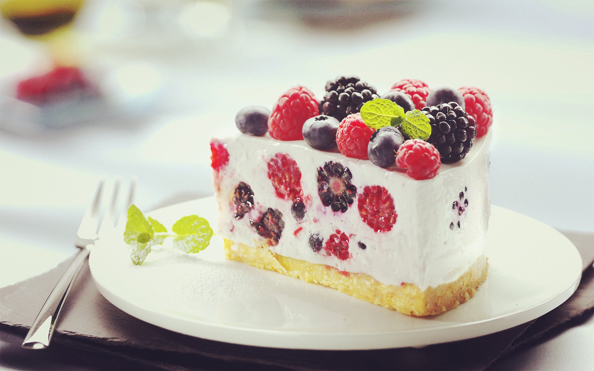 美食,桑葚,蓝莓,蛋糕