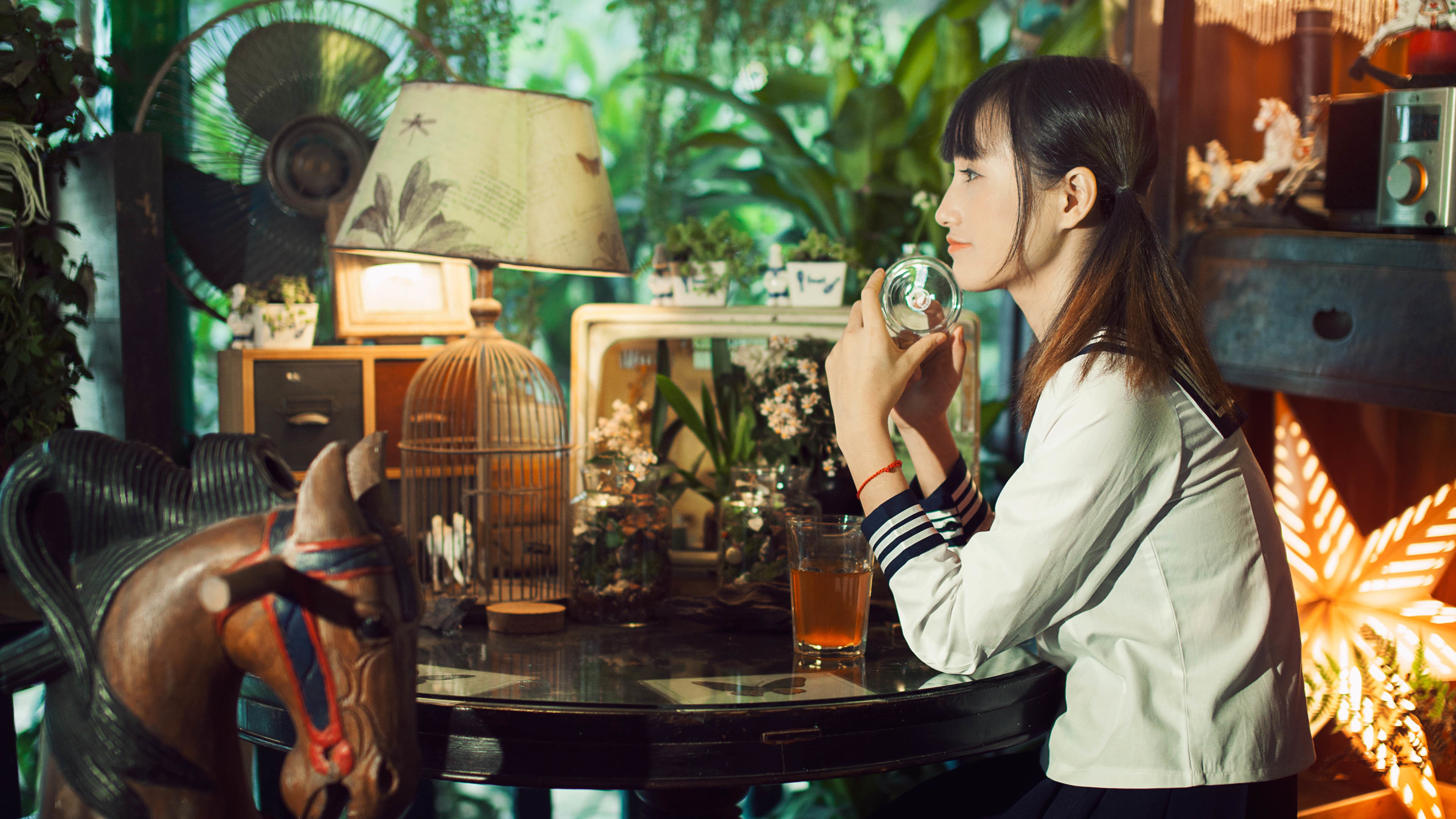 清新文艺美女,校服