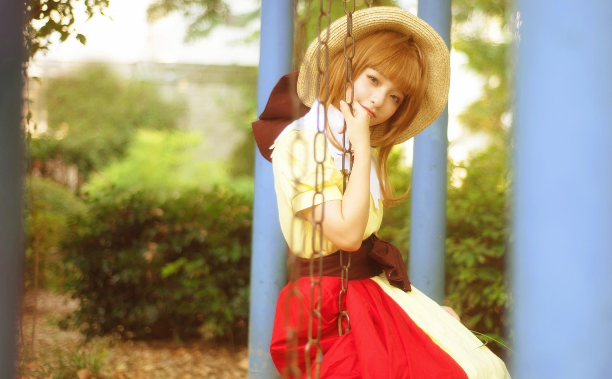 唯美cos,cosplay,魔卡少女樱,秋千