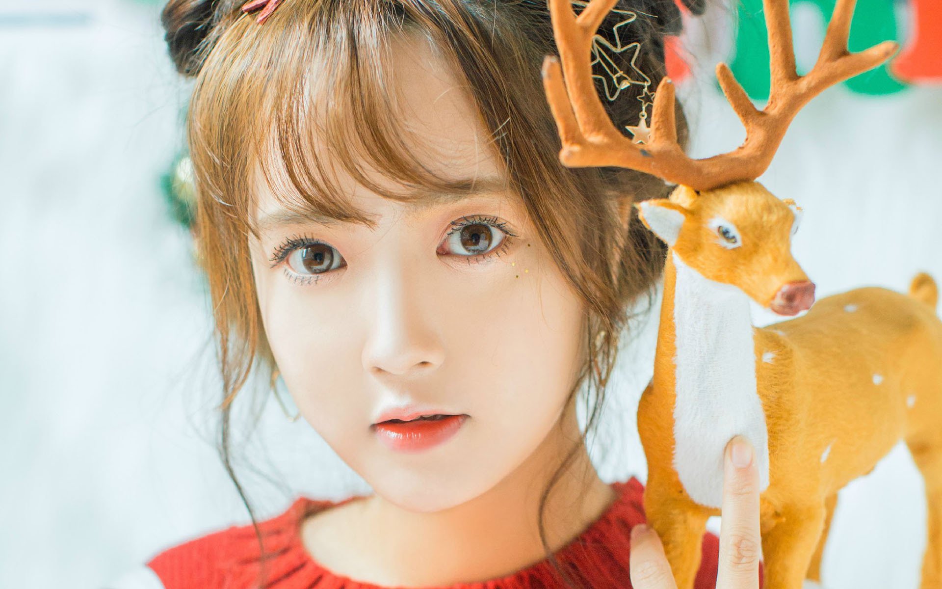 清纯,可爱少女圣诞风