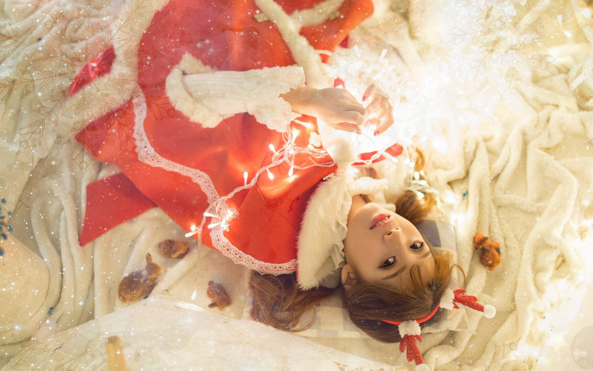 清纯,甜美,圣诞