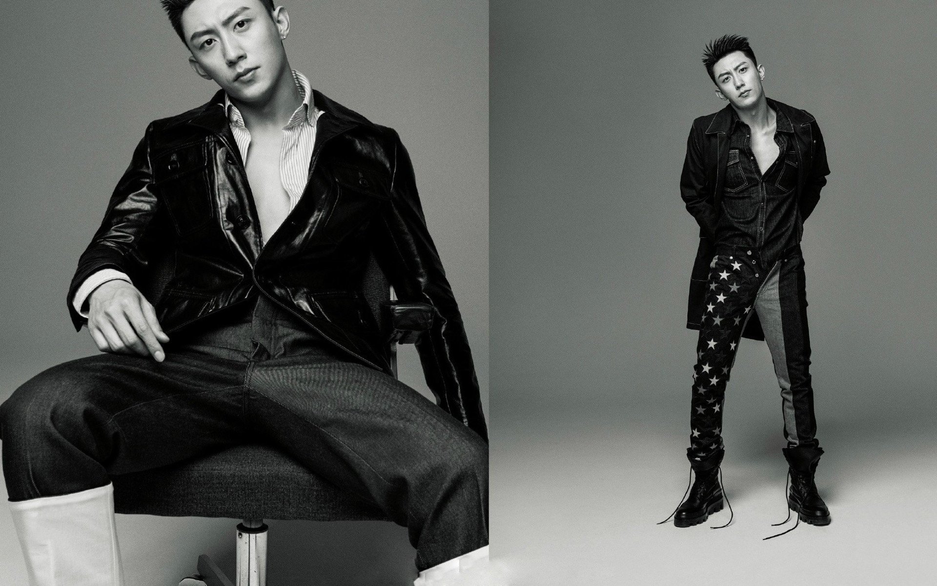 黄景瑜,黑白写真