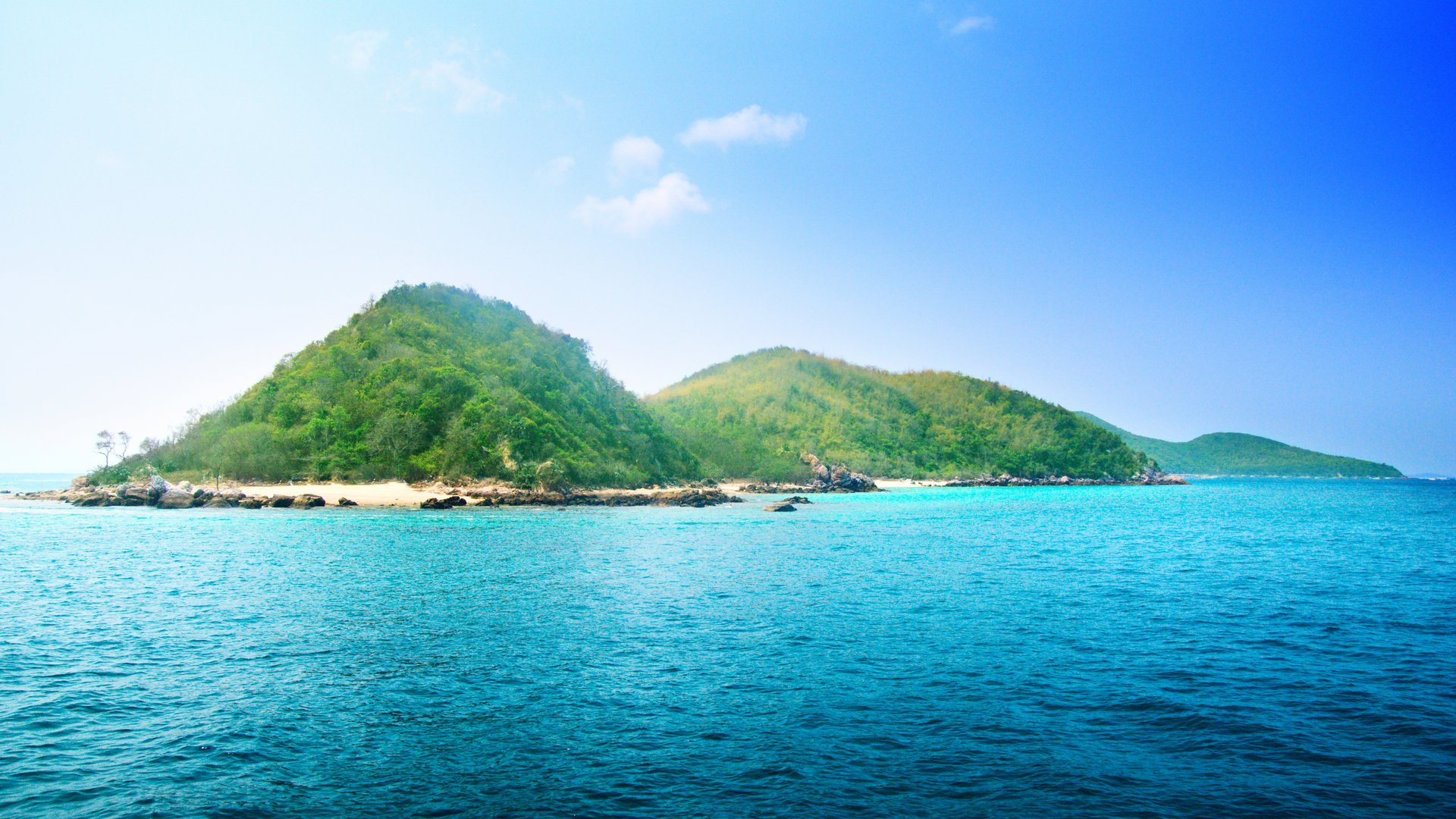 海洋天堂,海岛,绿色植物