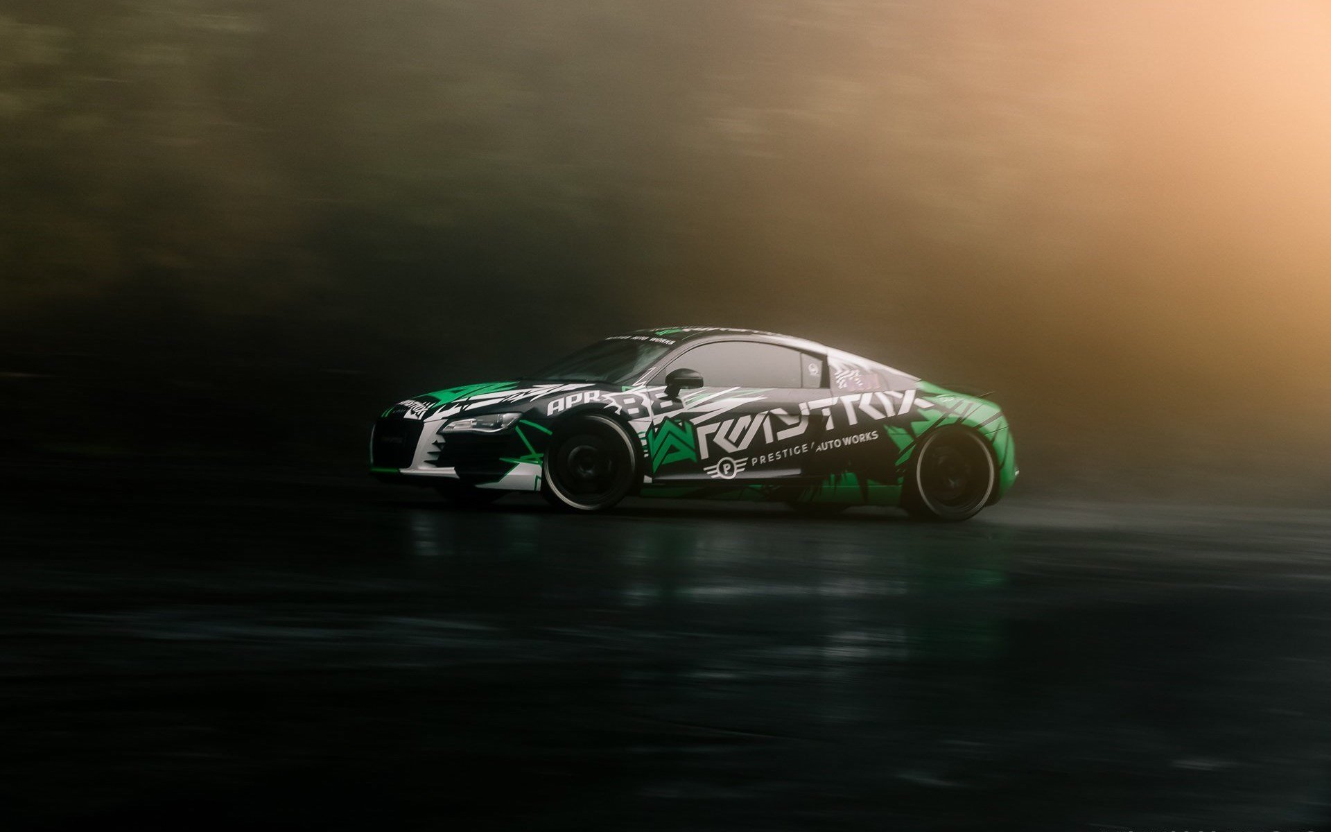 奥迪,R8,超级跑车,车身涂鸦