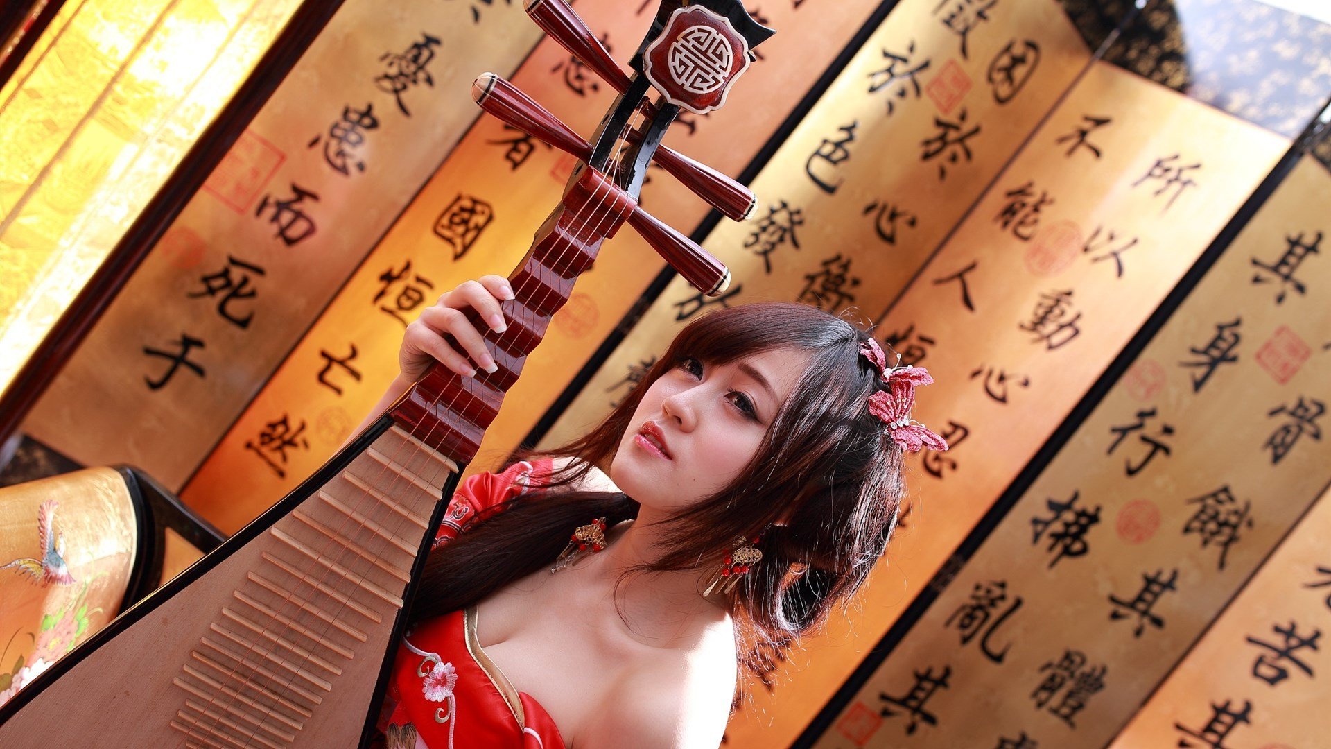 文艺古风,红衣,古筝