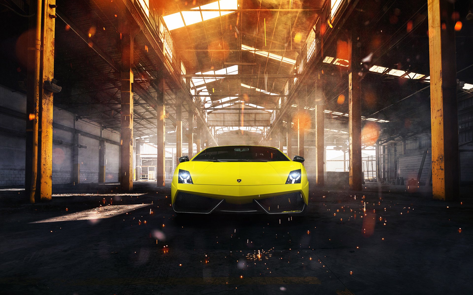 兰博基尼,黄色跑车