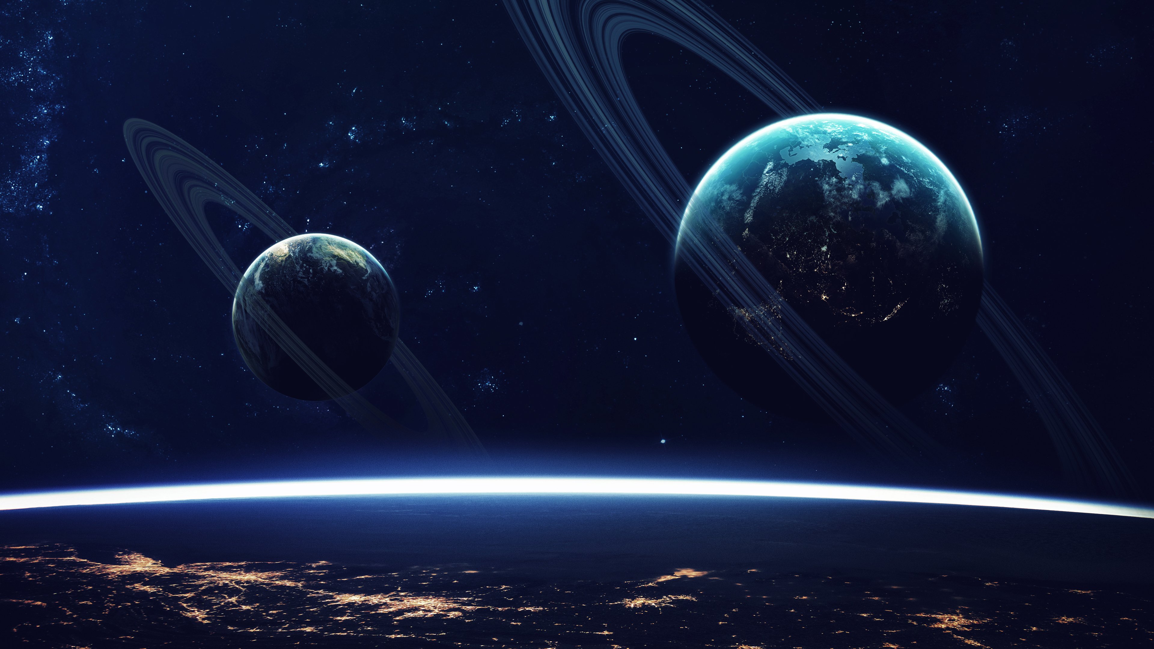 星空,地球,太空