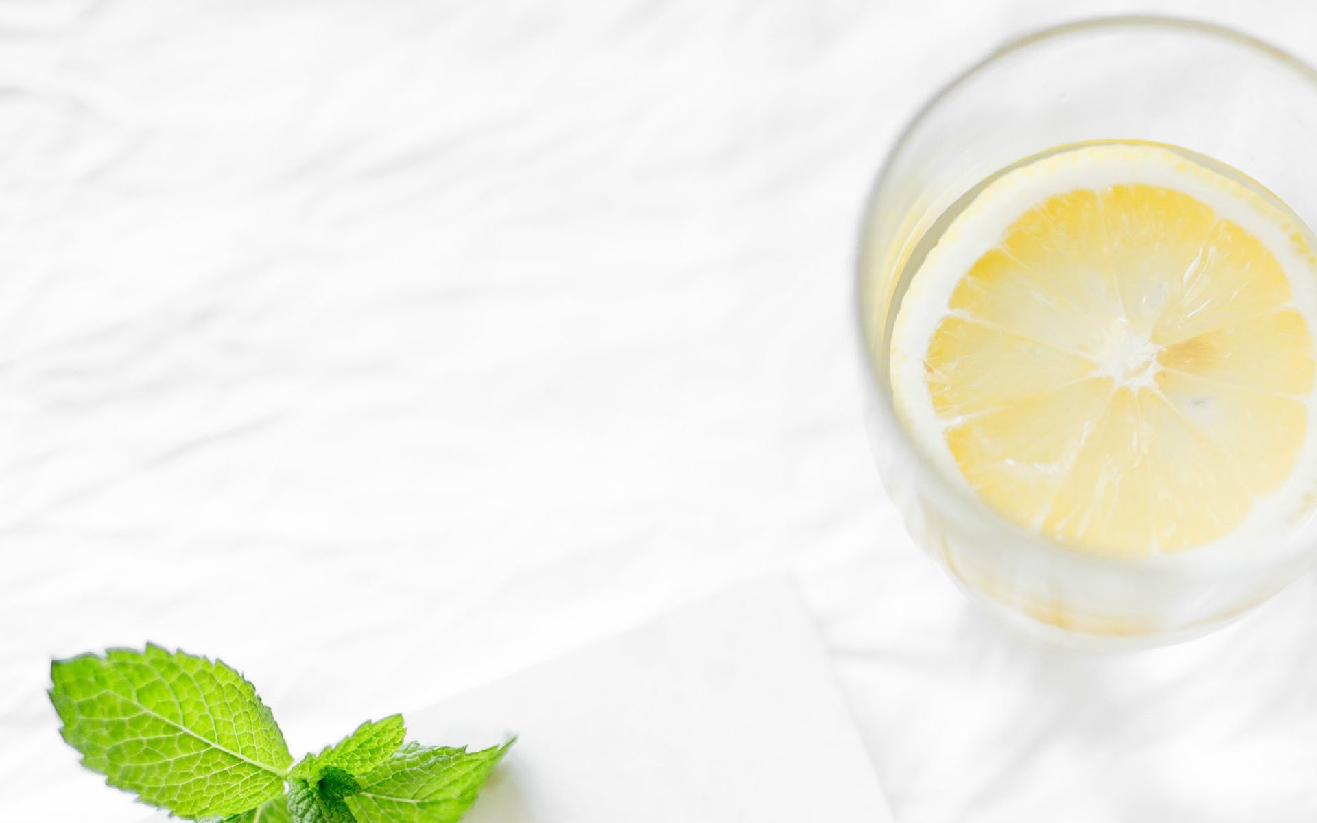 清新淡雅,柠檬,绿叶