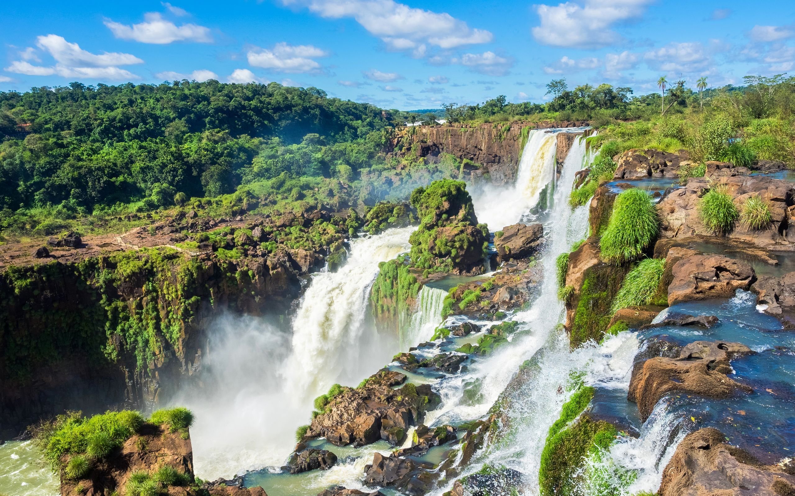 自然风光,森林,瀑布