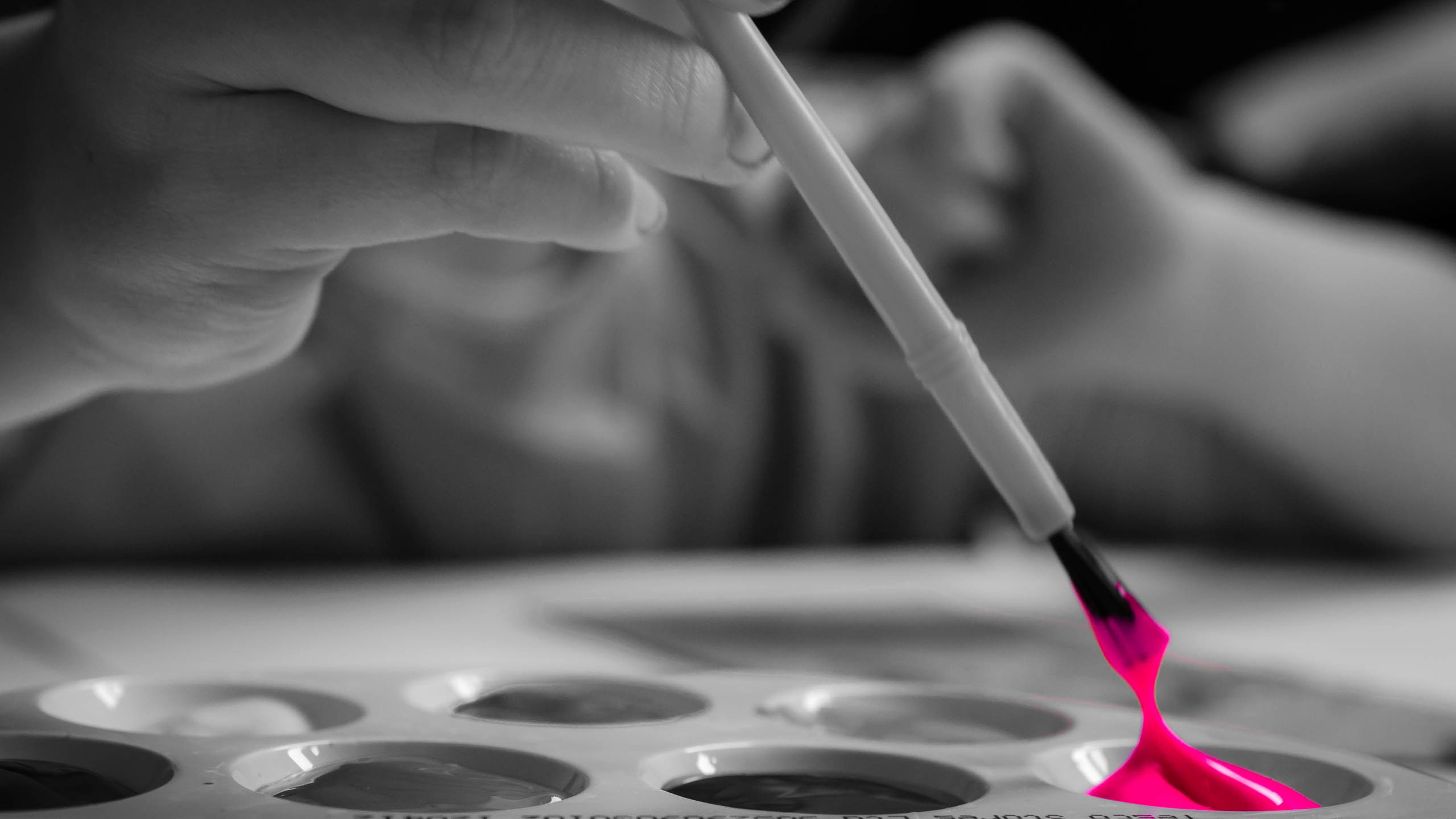 颜料,调色盘,黑白