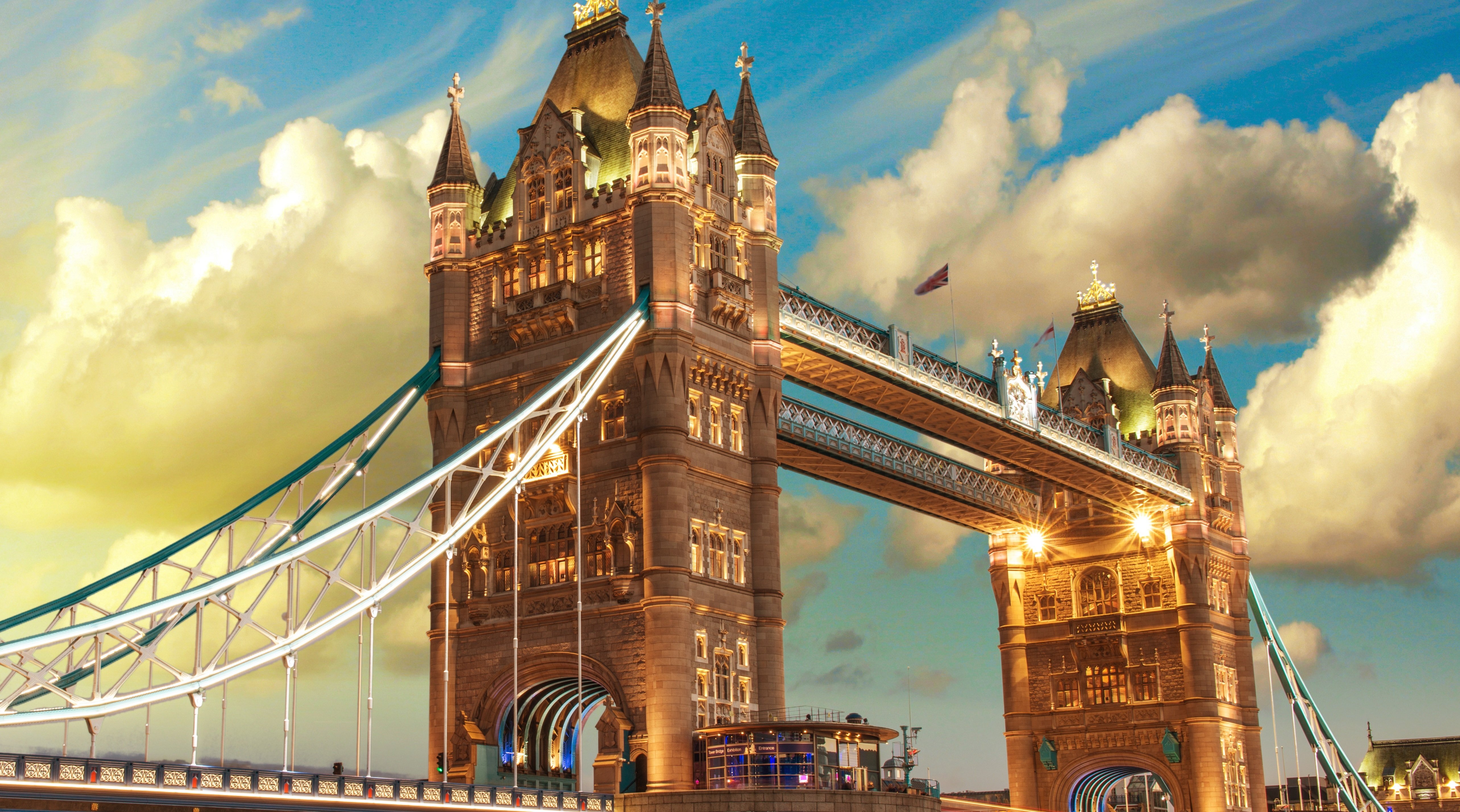 英国,伦敦塔桥,欧洲建筑